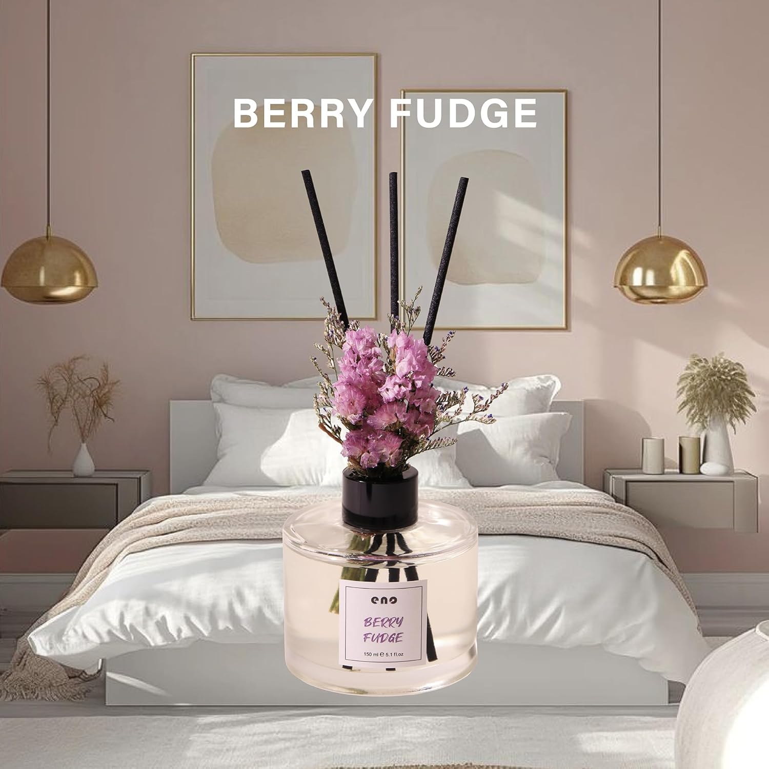 Flower Reed Diffuser Set with Essential Oils and Dried Flowers