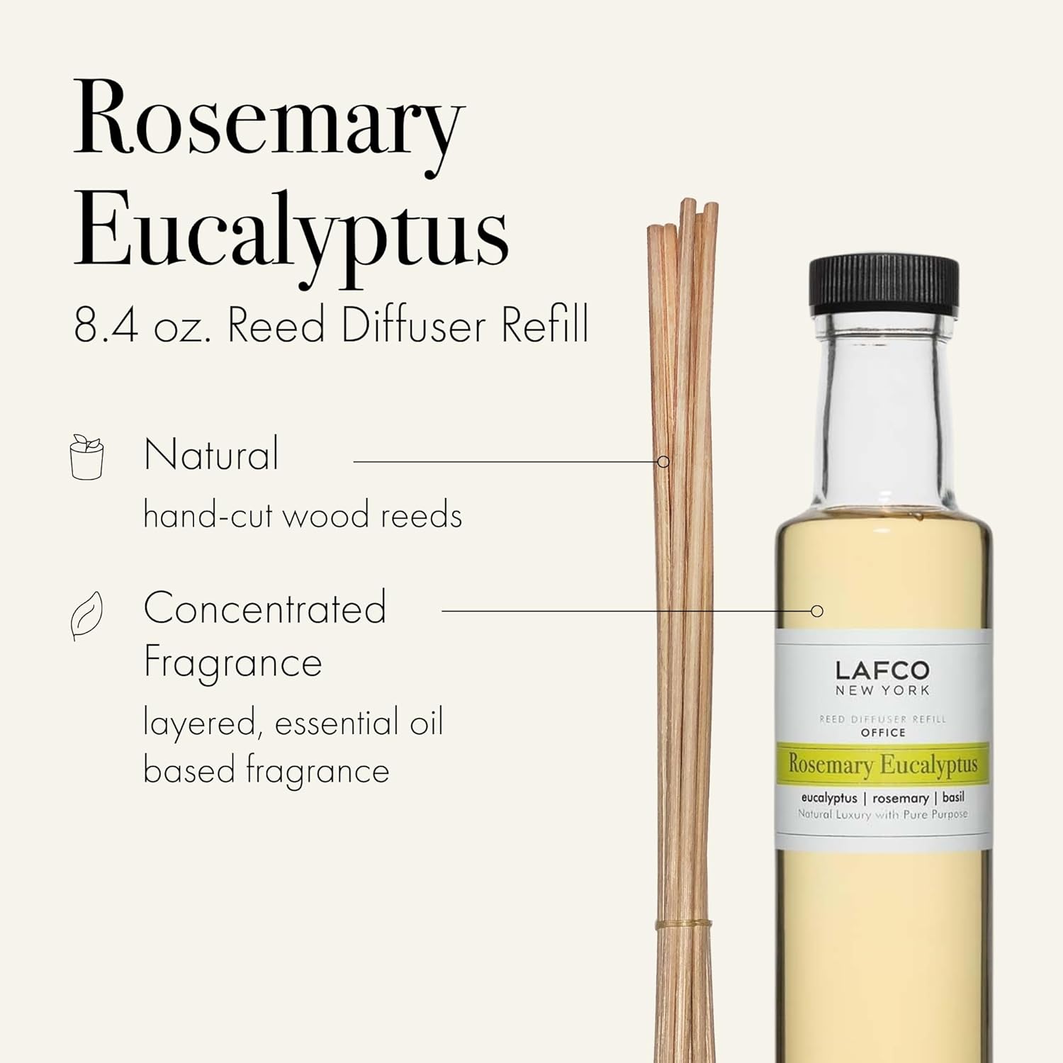 LAFCO New York Reed Diffuser Refill Rosemary Eucalyptus 84 oz