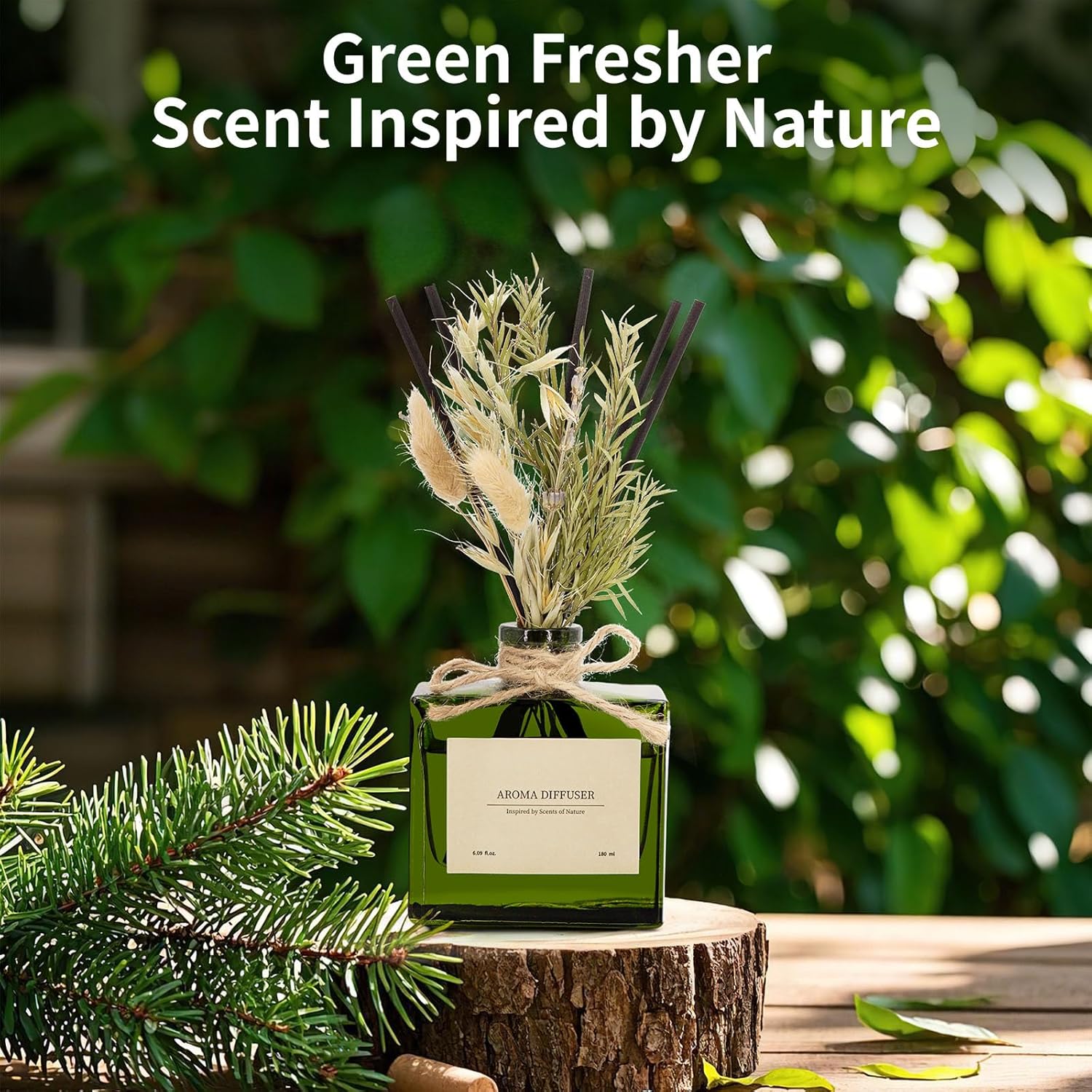 Gagingoold Reed Diffuser Set with 6 Fl Oz Sandalwood and Rose