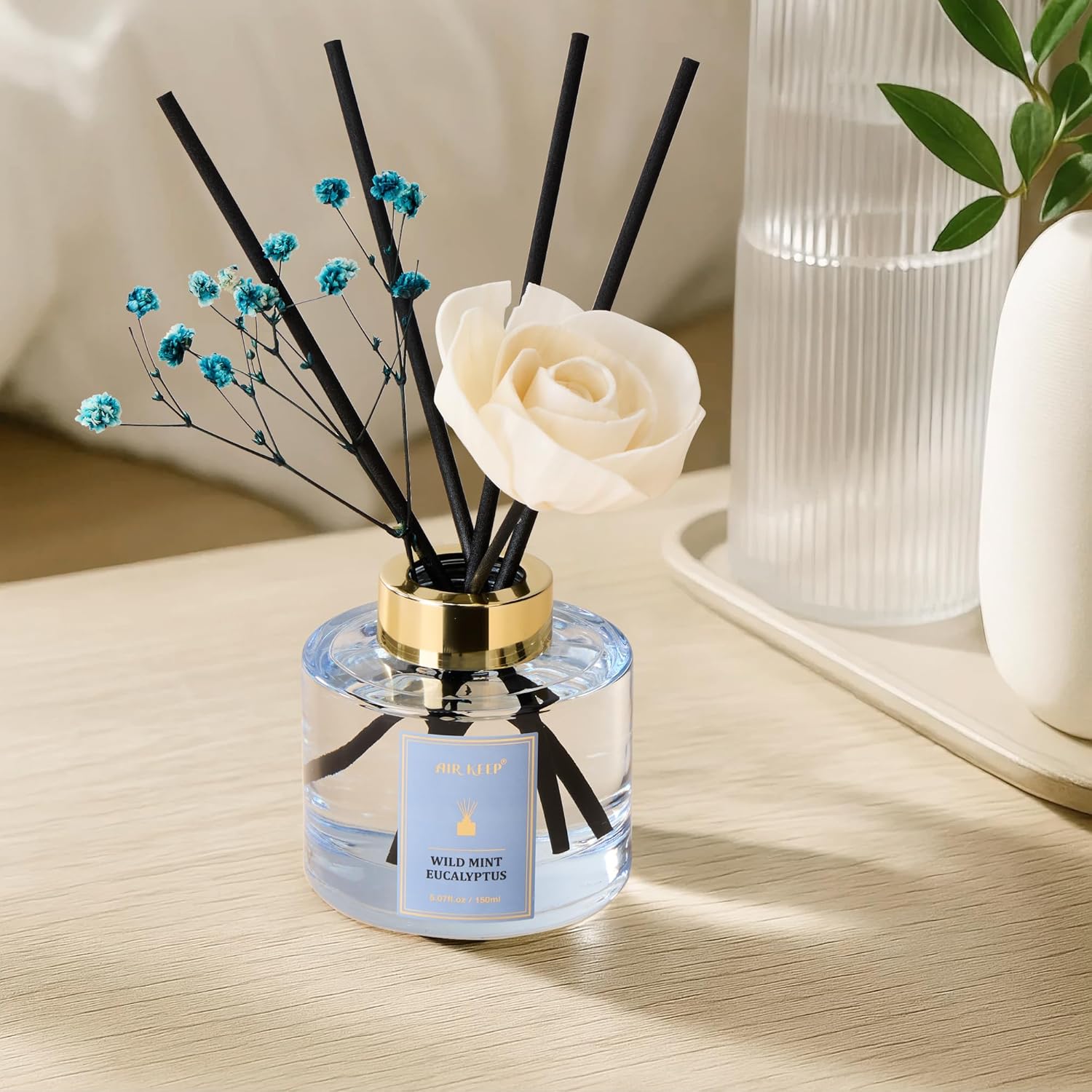 Airkeep Wild Mint Eucalyptus Reed Diffuser Set