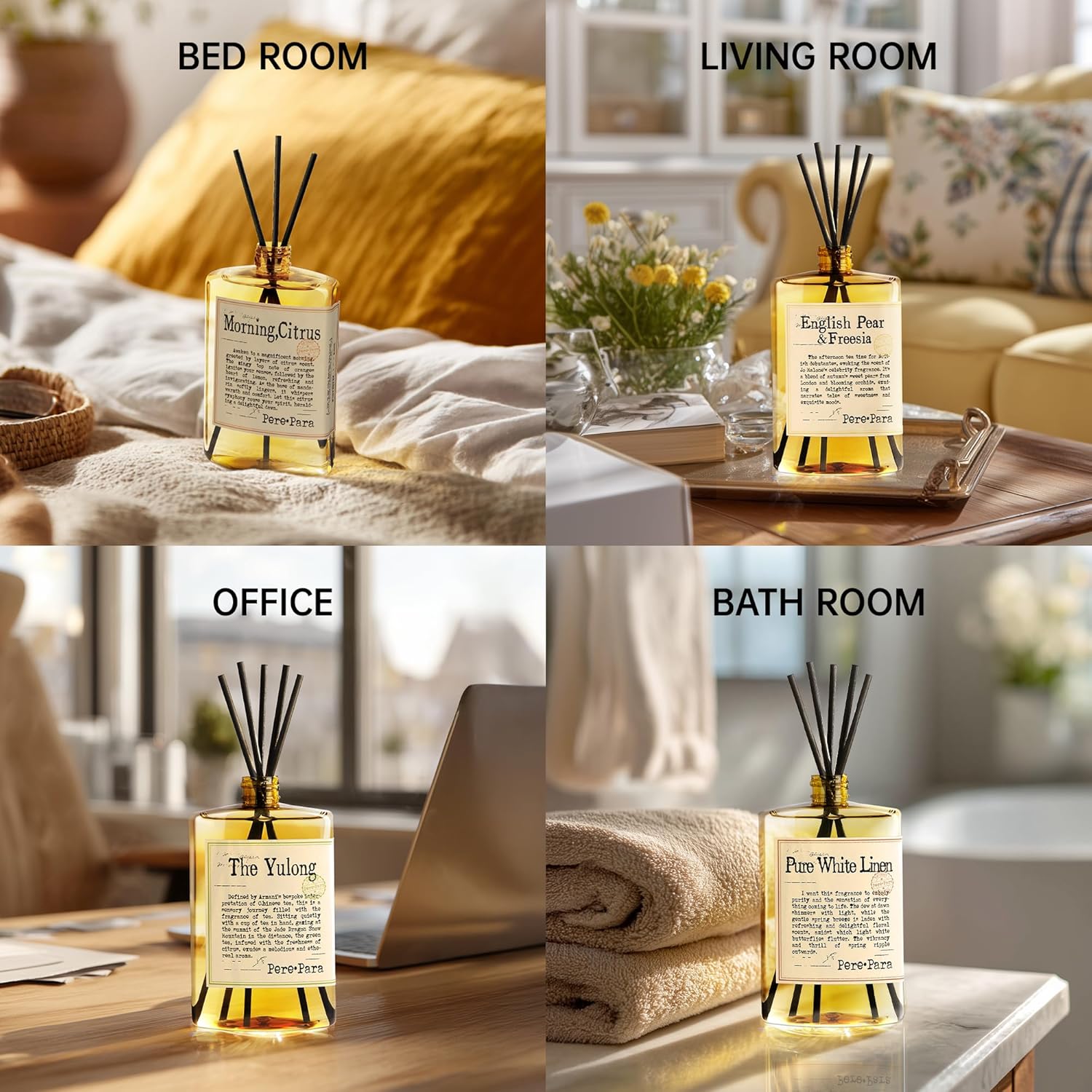 English Pear Freesia Scent Reed Diffuser Set