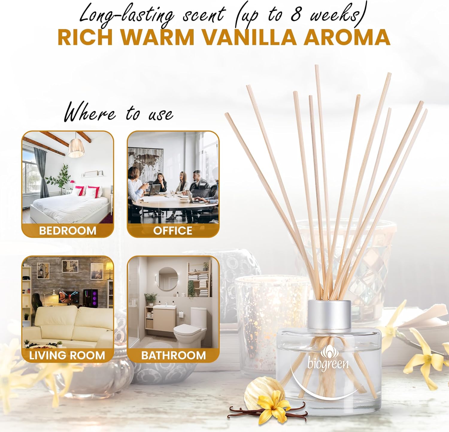Vanilla Caramel Reed Diffuser - 338 Fl Oz