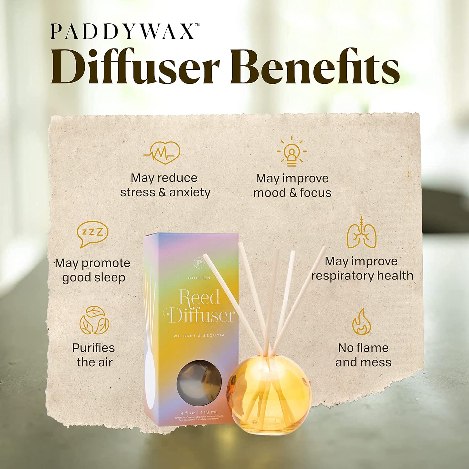 Paddywax Retro Glass Dusk Reed Diffuser Set