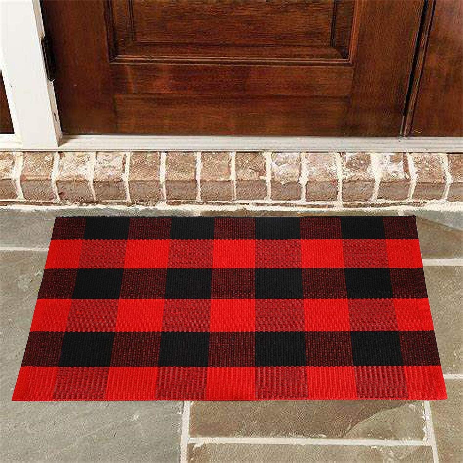 Winwinplus Buffalo Plaid Check Rug 275 X 43 Inch