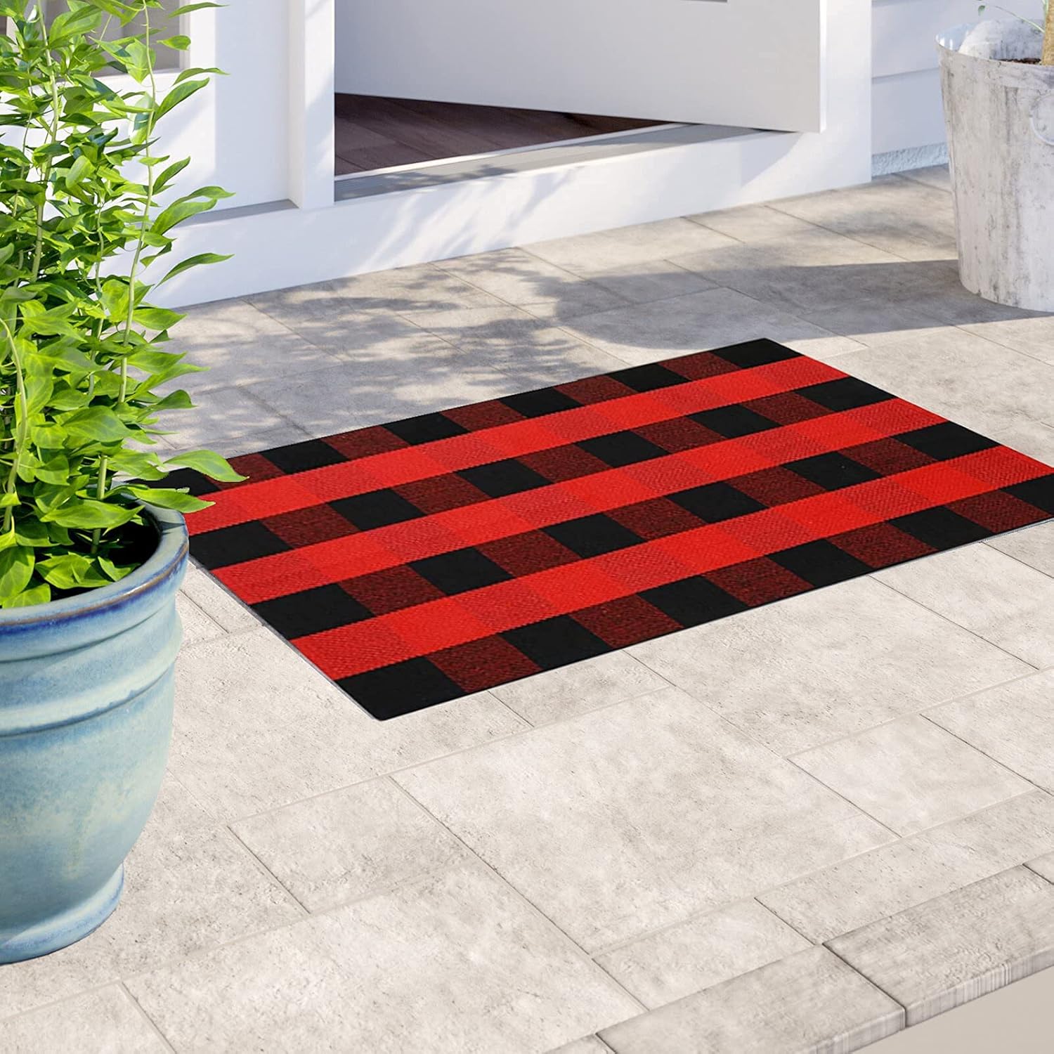 Winwinplus Buffalo Plaid Check Rug 275 X 43 Inch
