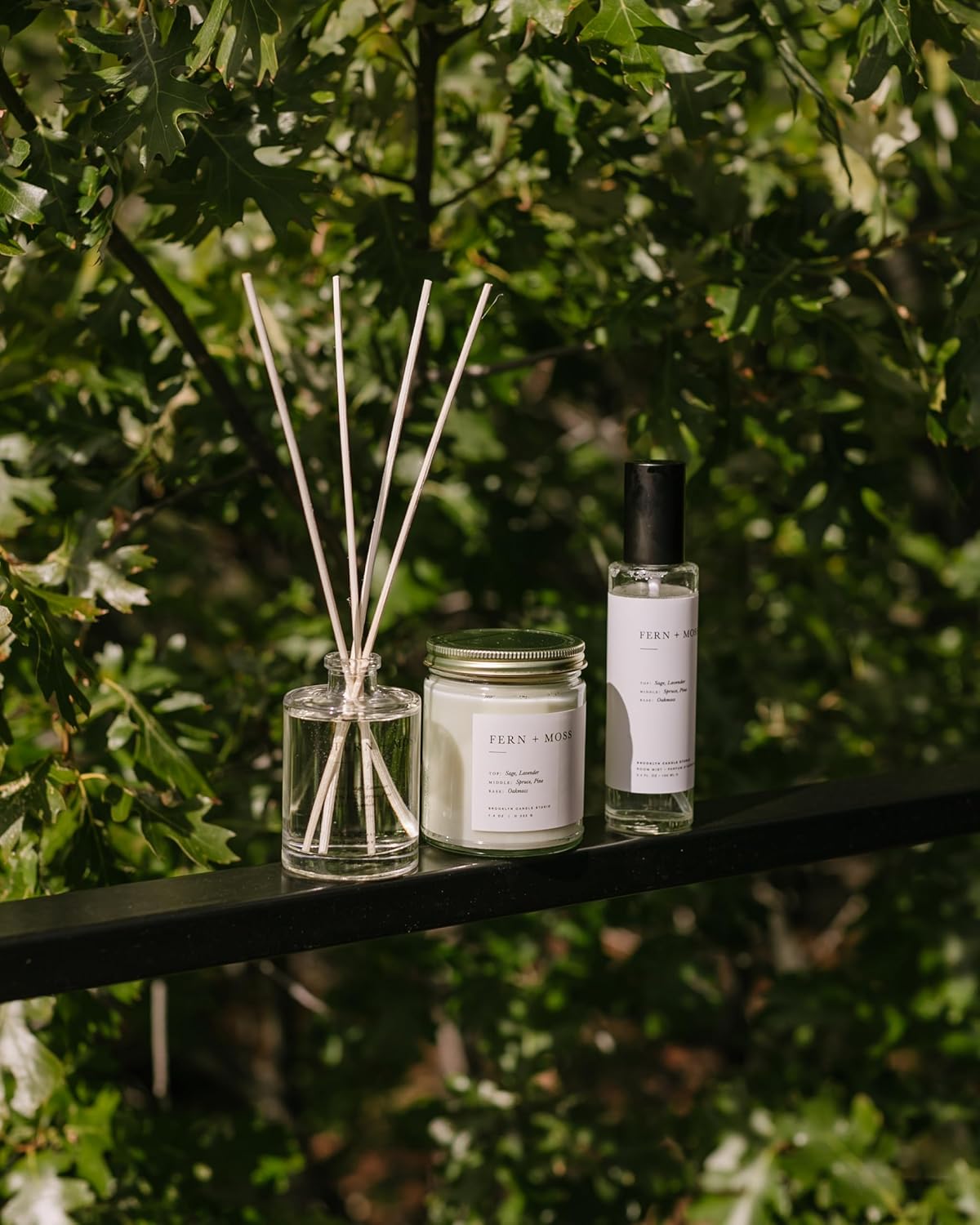 Brooklyn Candle Studio Fern Moss Reed Diffuser Set