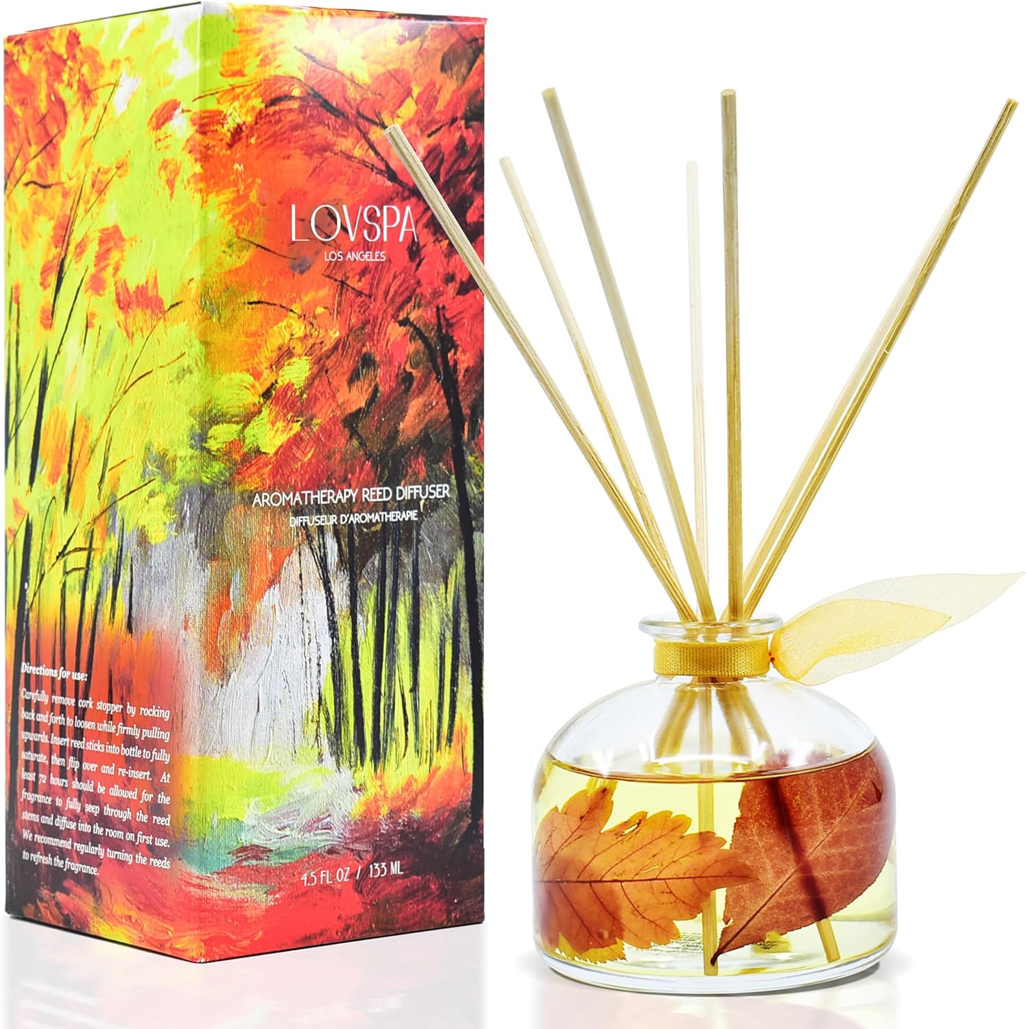LOVSPA Fall Scented Reed Diffuser Set - Cinnamon Vanilla Sugar
