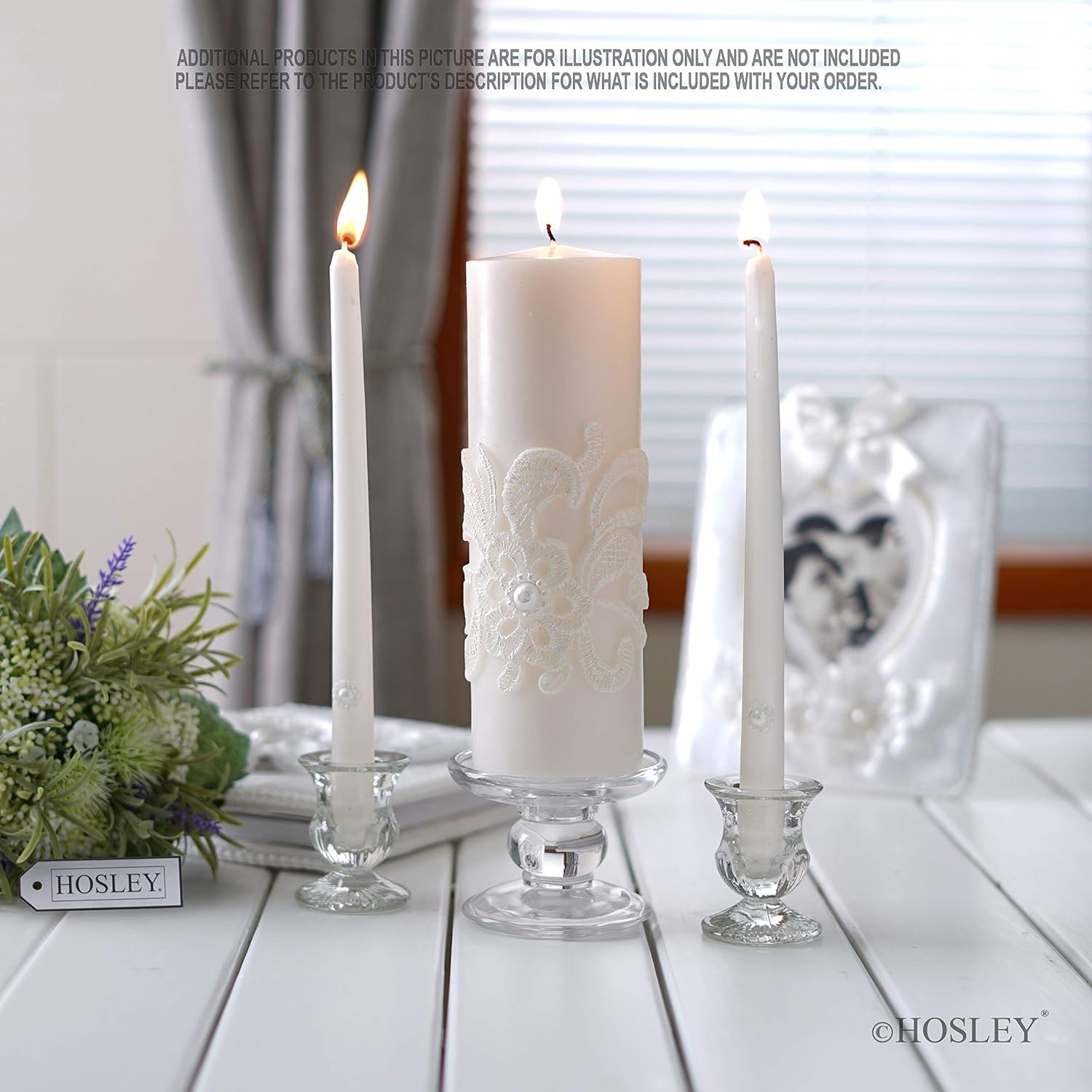 Hosley Unity Candles Set Wedding Bundle with Fragrance Gift Box