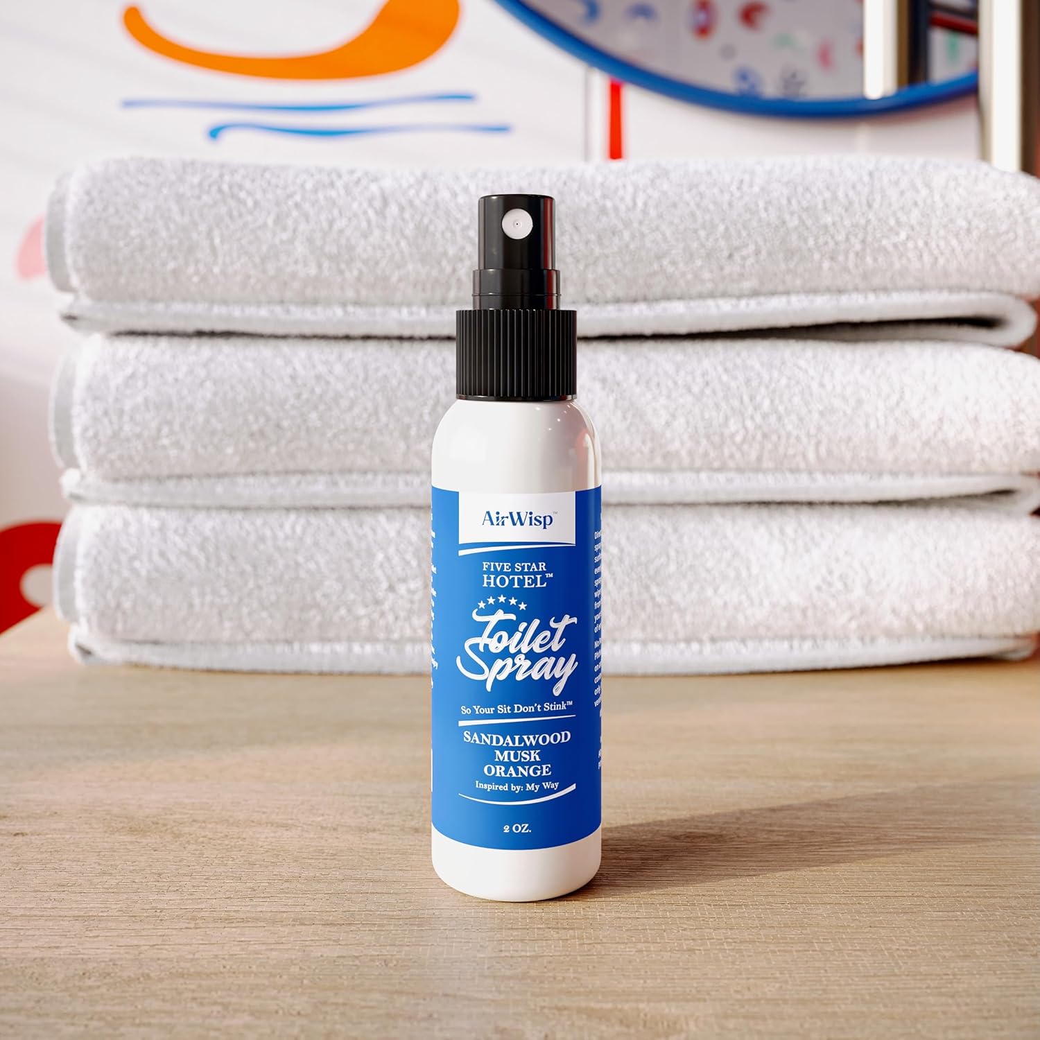 AirWisp Toilet Spray My Way Hotel Scent 2 oz Bottle