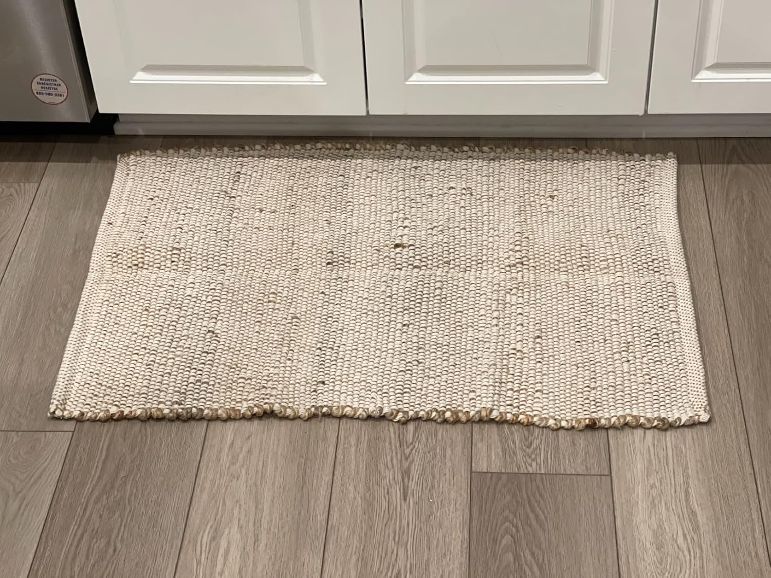 FRELISH DECOR Handwoven Jute Cotton Area Rug 2x3