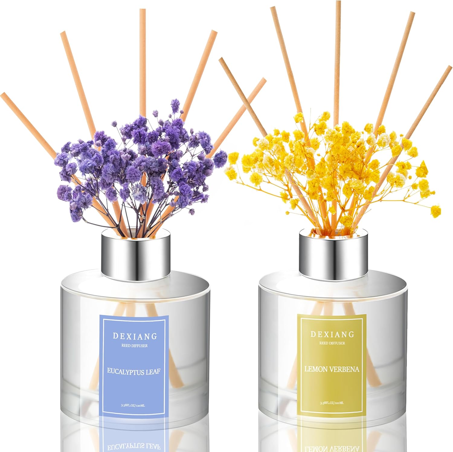 Dexiang 338 Oz Eucalyptus Lemon Verbena Reed Diffuser Set