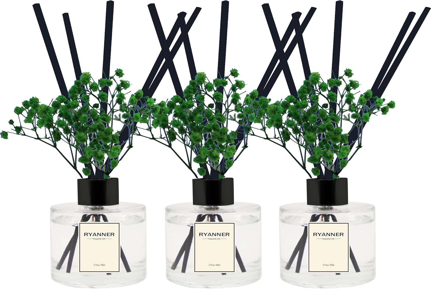 RYANNER Reed Diffuser Set of 3 17 fl oz