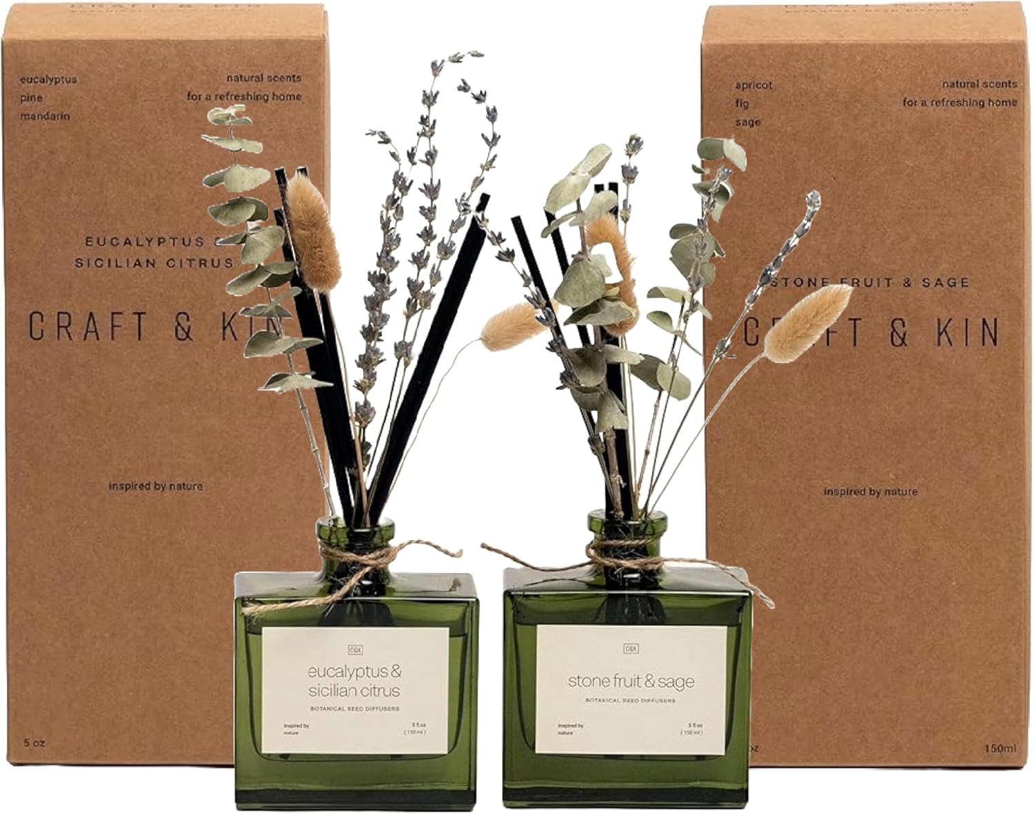Craft Kin Reed Diffuser Set with Dried Flowers