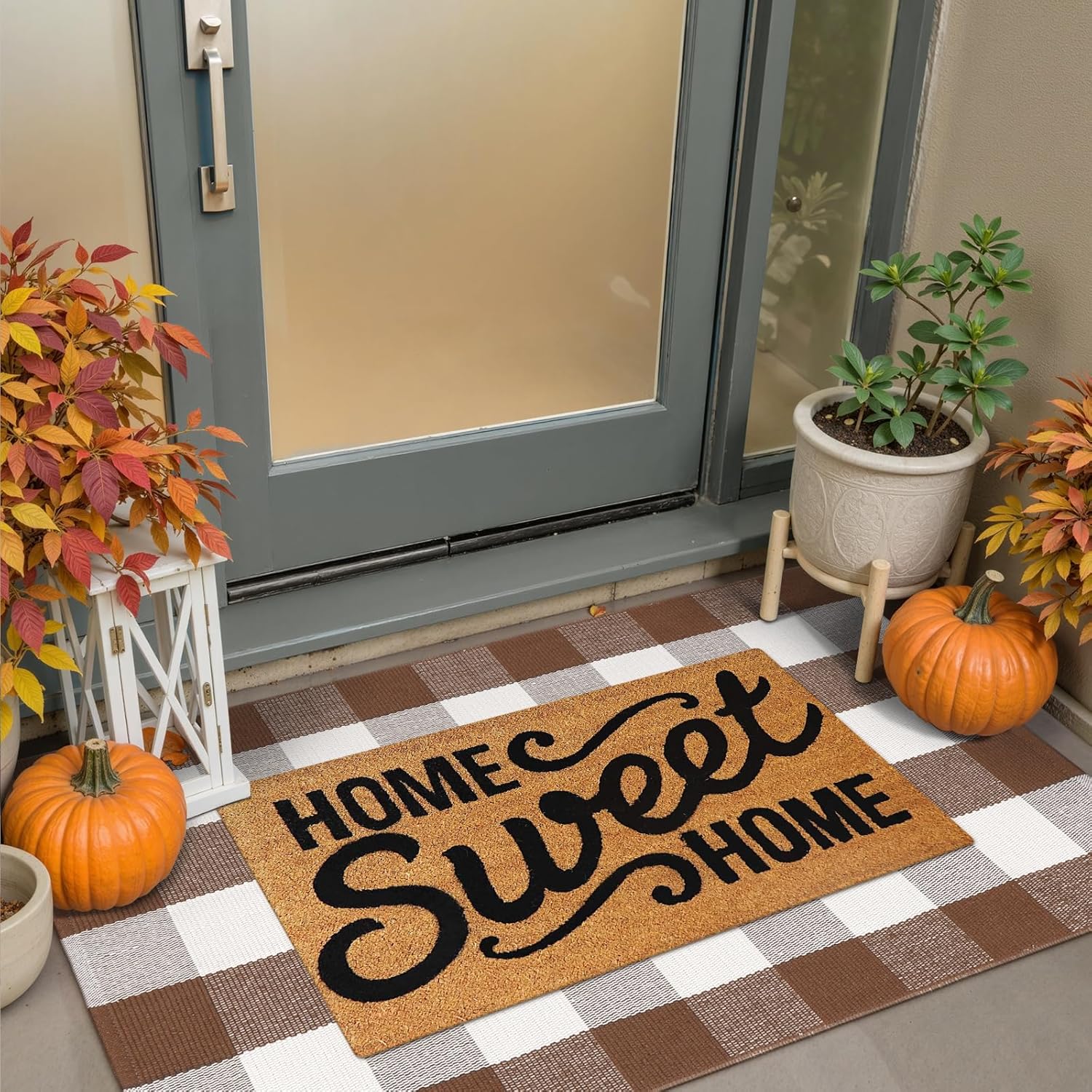 Collive Buffalo Plaid Checkered Outdoor Rug 275x43 Inches