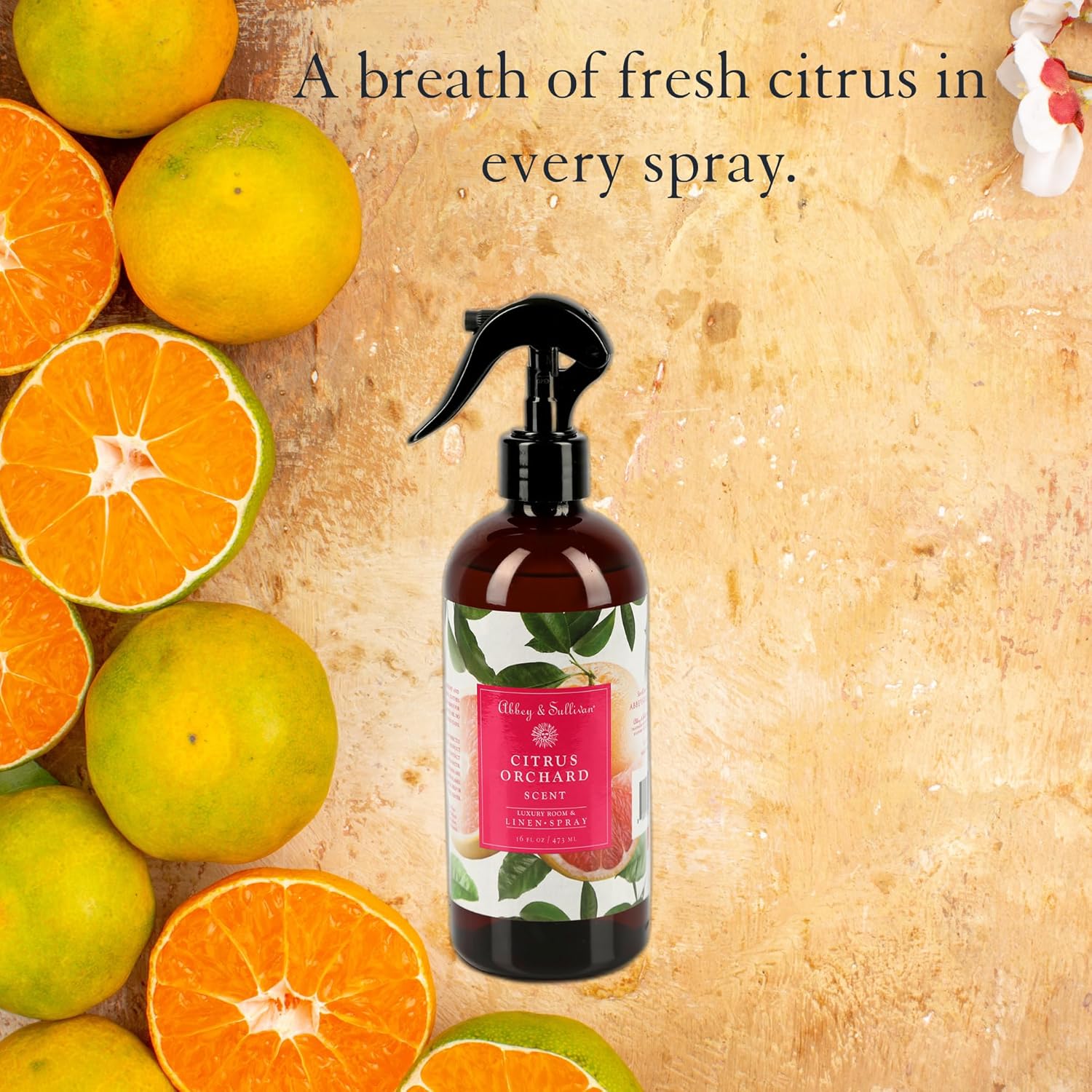 Abbey Sullivan Linen Spray Citrus Orchard 16 oz Pack of 2