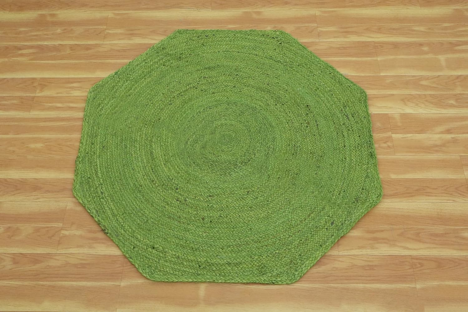 CASAVANI Decorative Kilim Octagon Area Rug Green