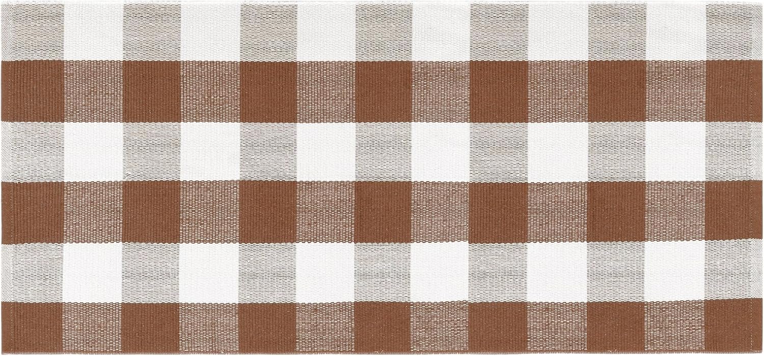 OJIA Buffalo Plaid Checkered Rug 24x51 Fall Door Mat