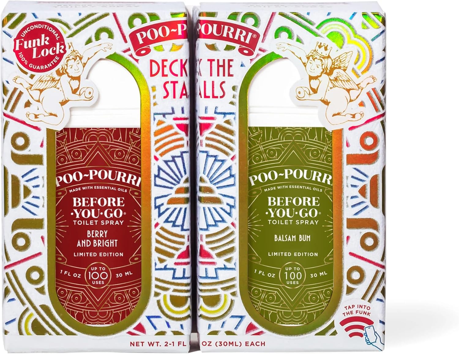 Poo-Pourri Deck The Stalls Gift Set Berry and Bright 1 Fl Oz