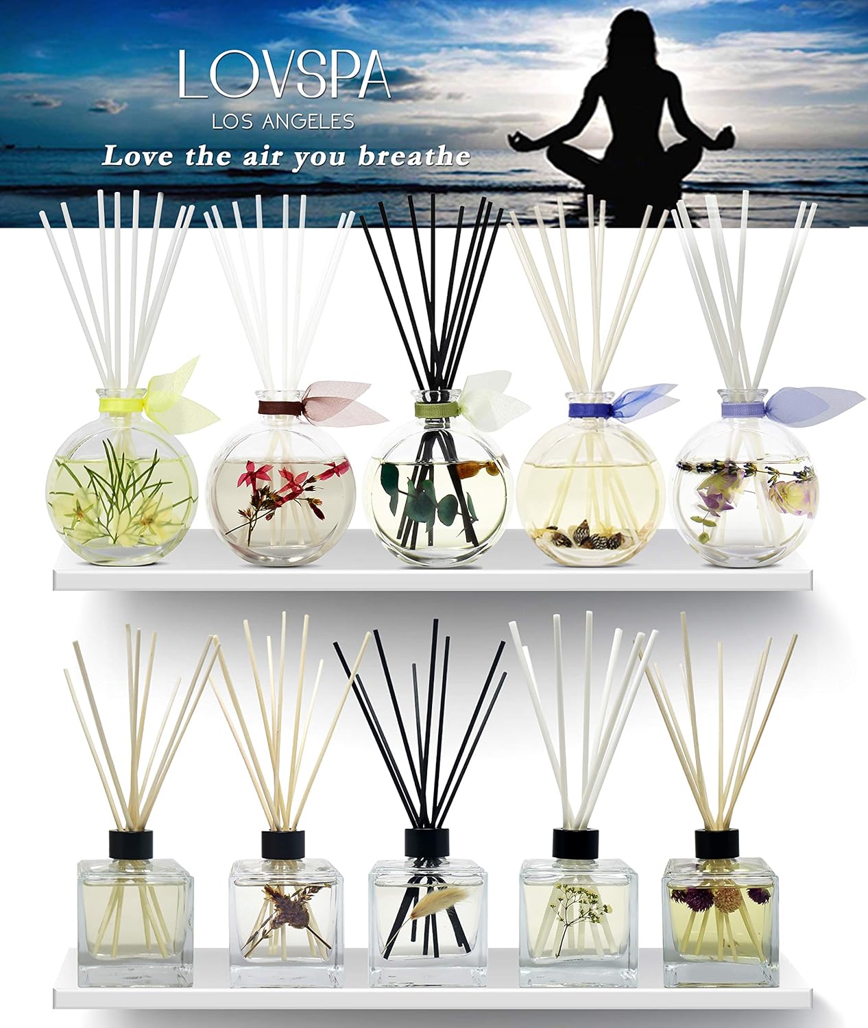 LOVSPA Warm Vanilla Sugar Reed Diffuser Set