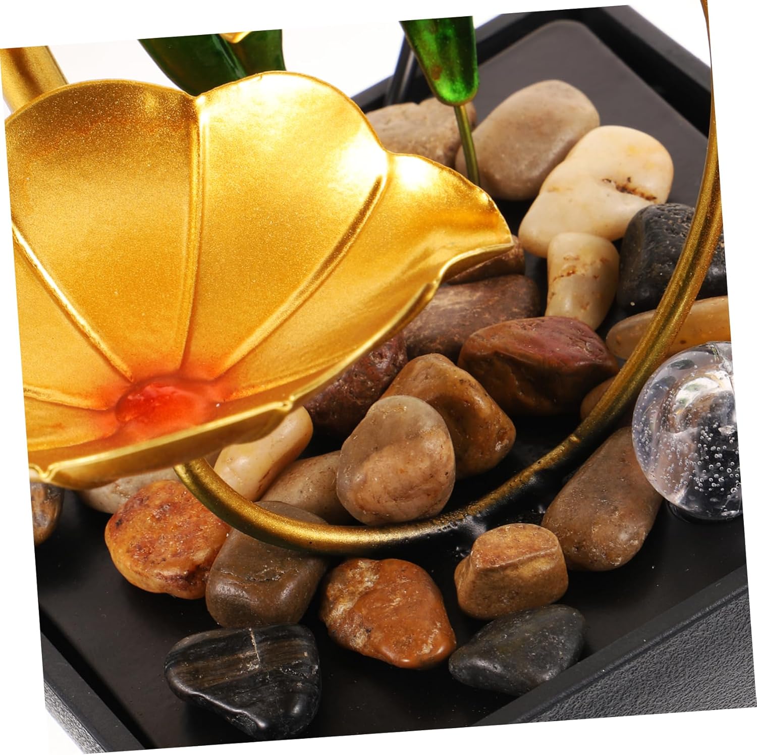 Indoor Water Feature Lotus Flower Fountain Tabletop Decor