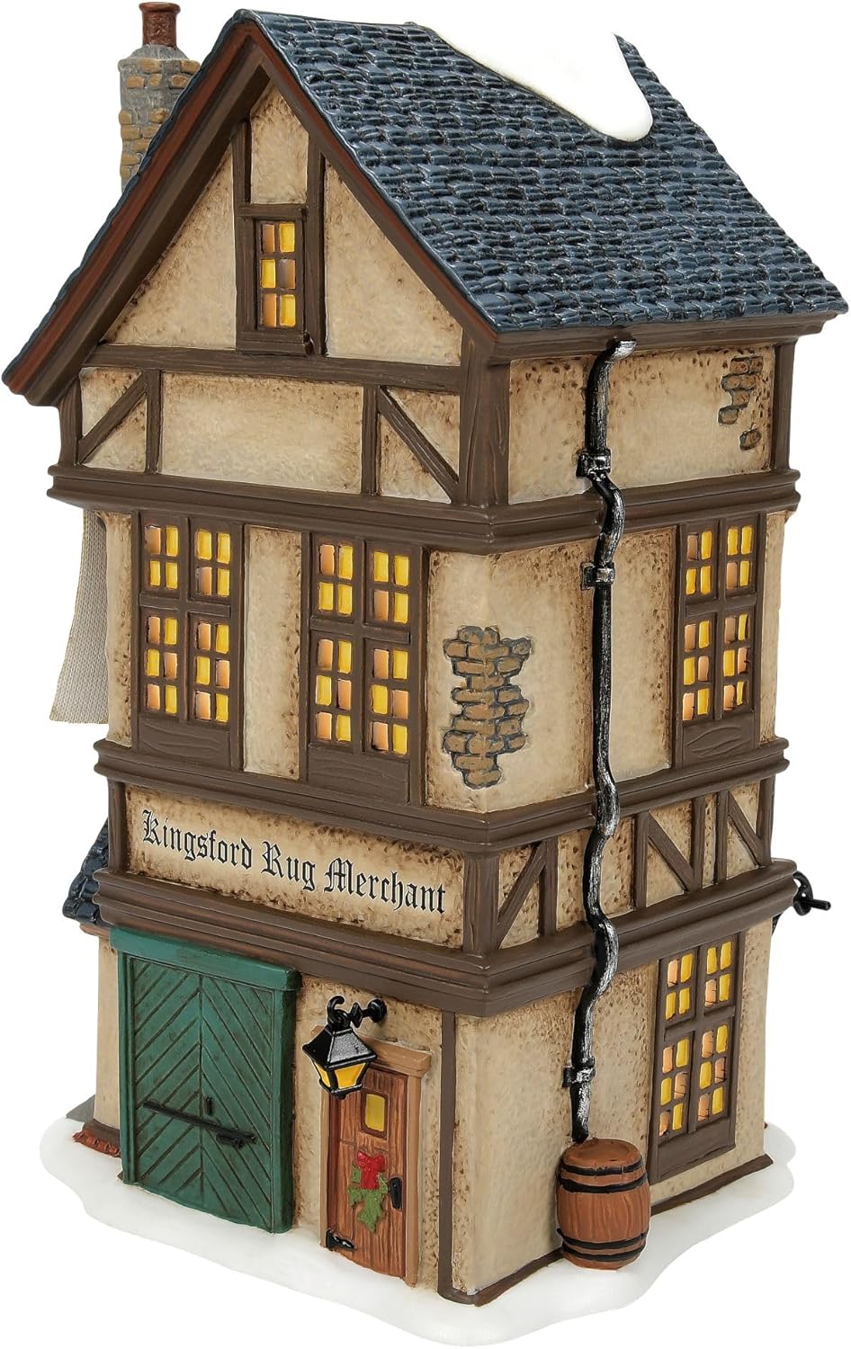 Department 56 Dickens Village Kingsford Rug Merchant Shop Light Building