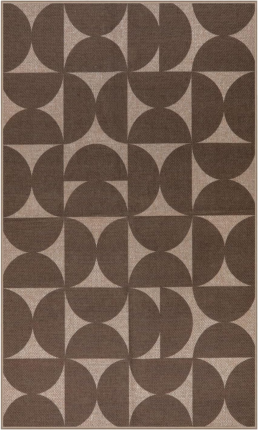 Lahome Modern Geometric Jute Washable Rugs 3x5