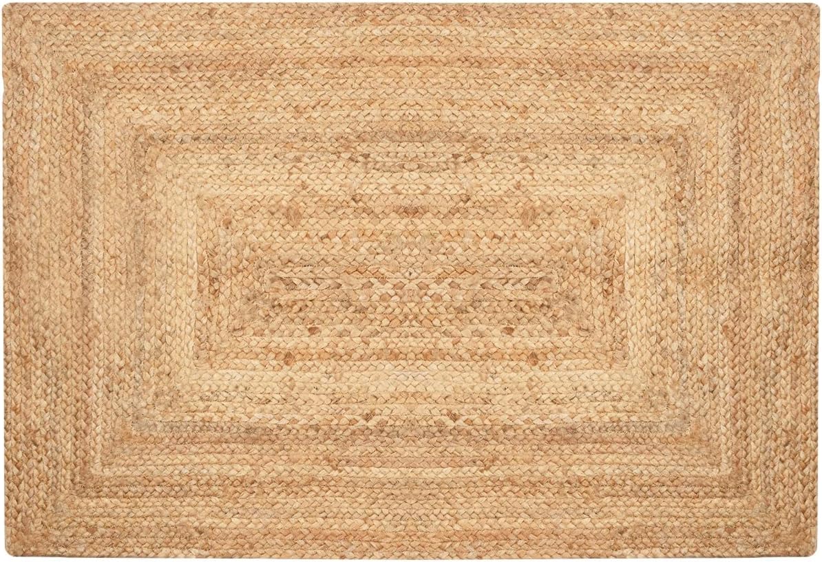 Ekakshx Hand Woven Jute Braided Rug 24x36 Inches