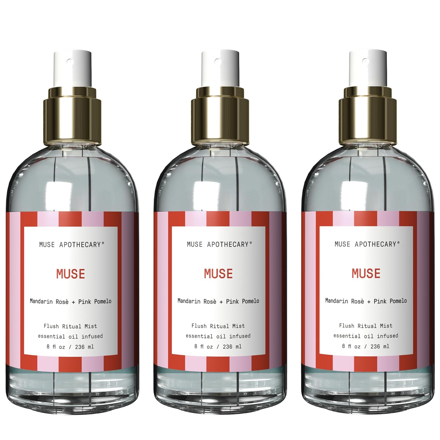 Muse Apothecary Flush Ritual Toilet Spray - 8 oz Pack of 3