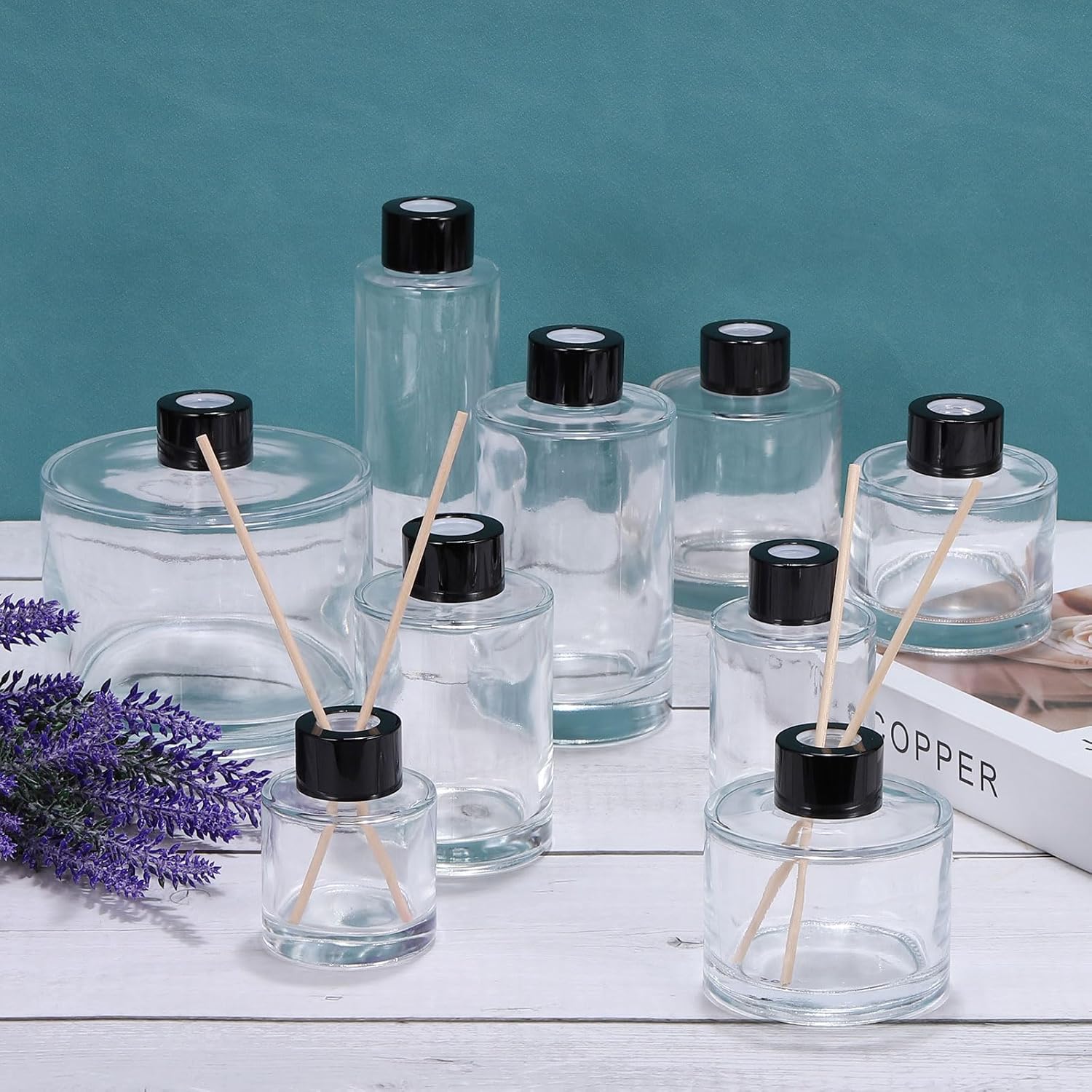 HARFINGTON 5oz Glass Diffuser Container