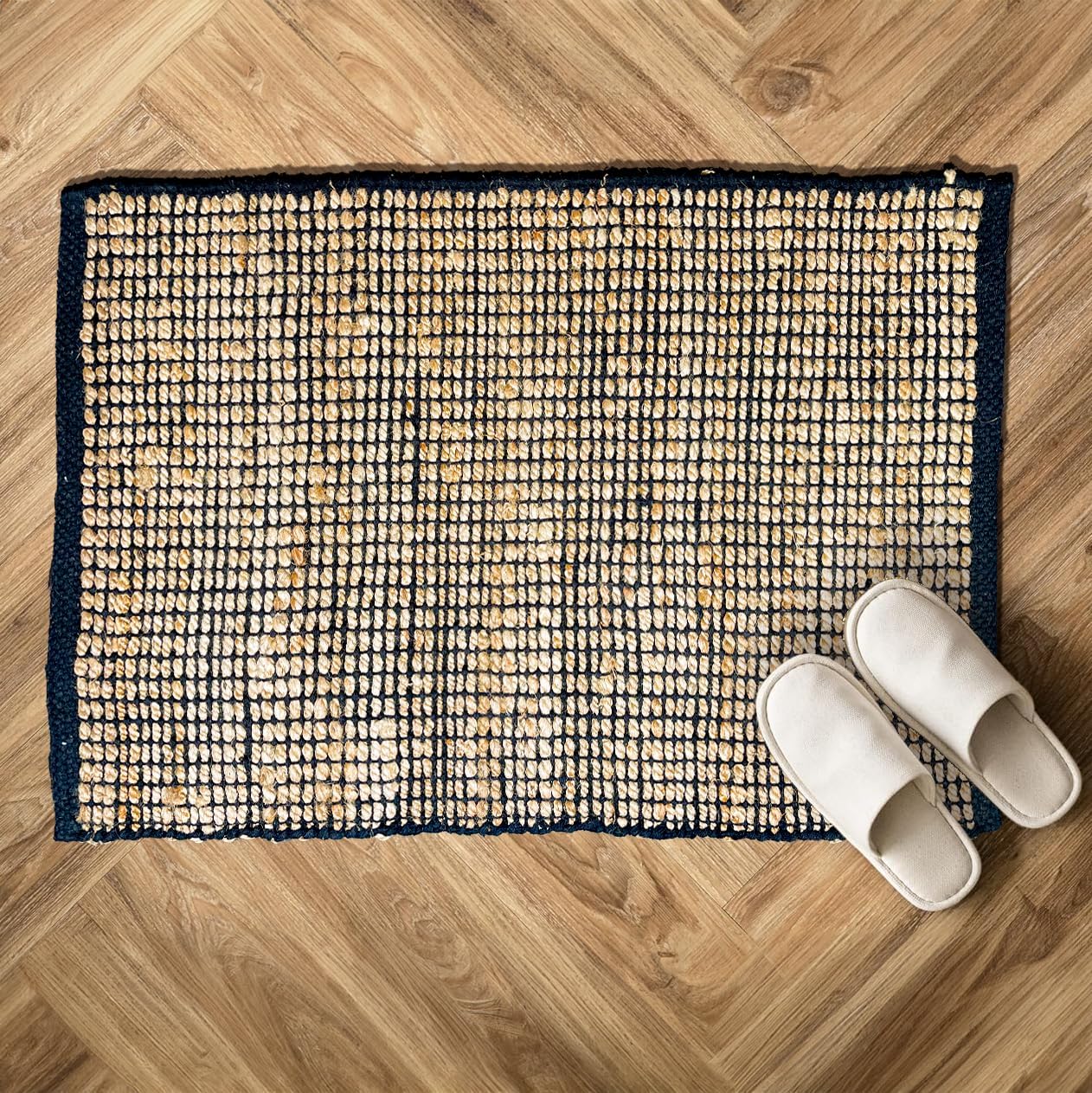 Chardin Home 2x3 Jute Cotton Woven Rug