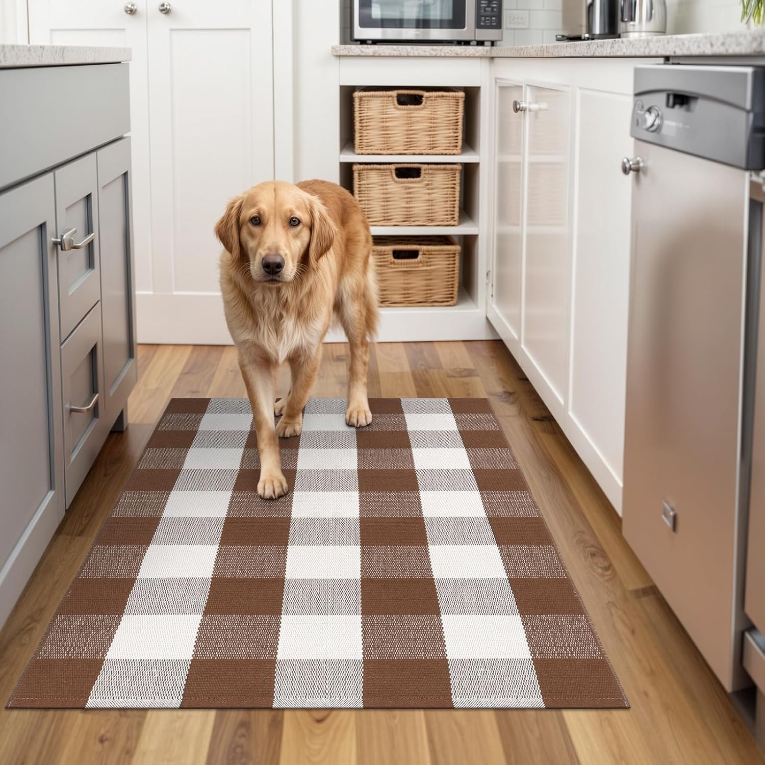 Collive Buffalo Plaid Checkered Outdoor Rug 275x43 Inches