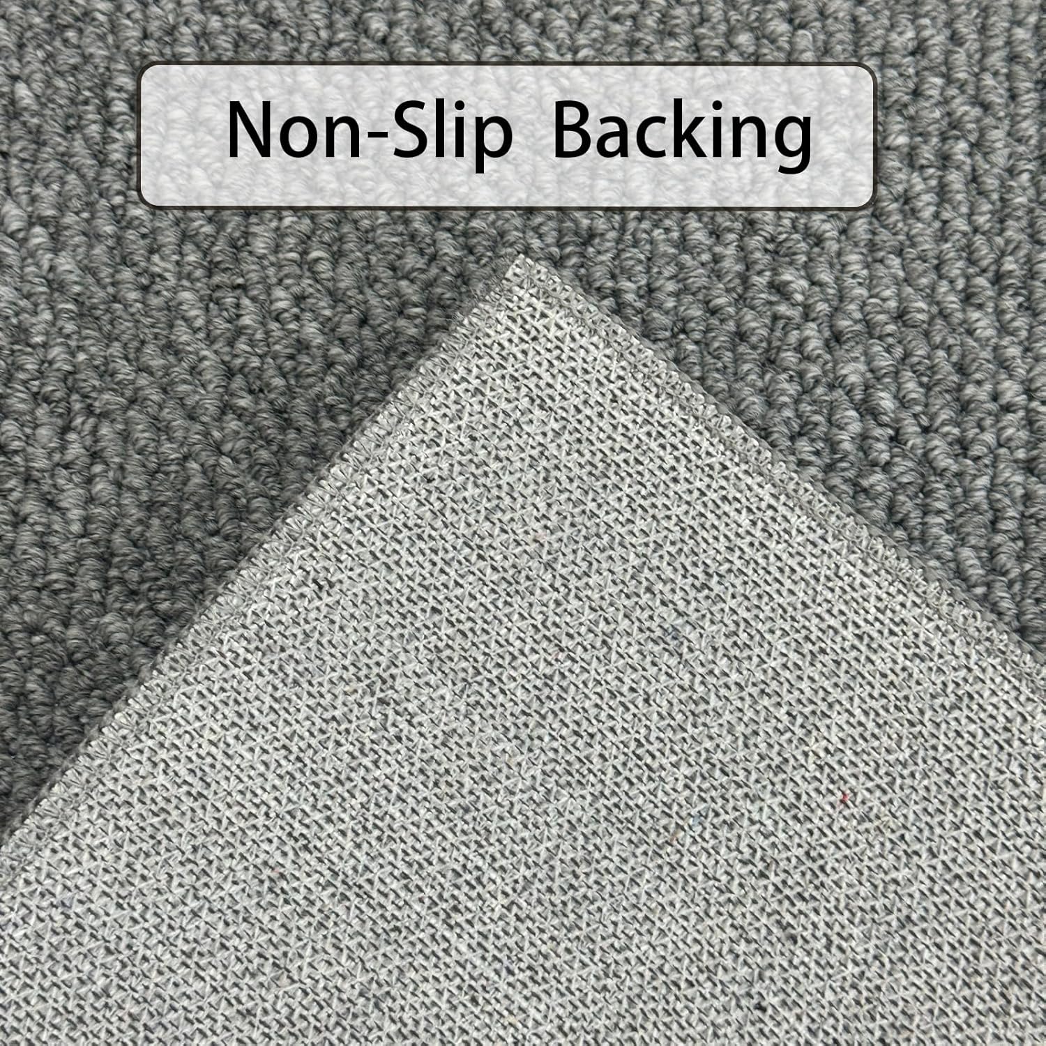 Lacomfy 2x4ft Grey Faux Jute Area Rug