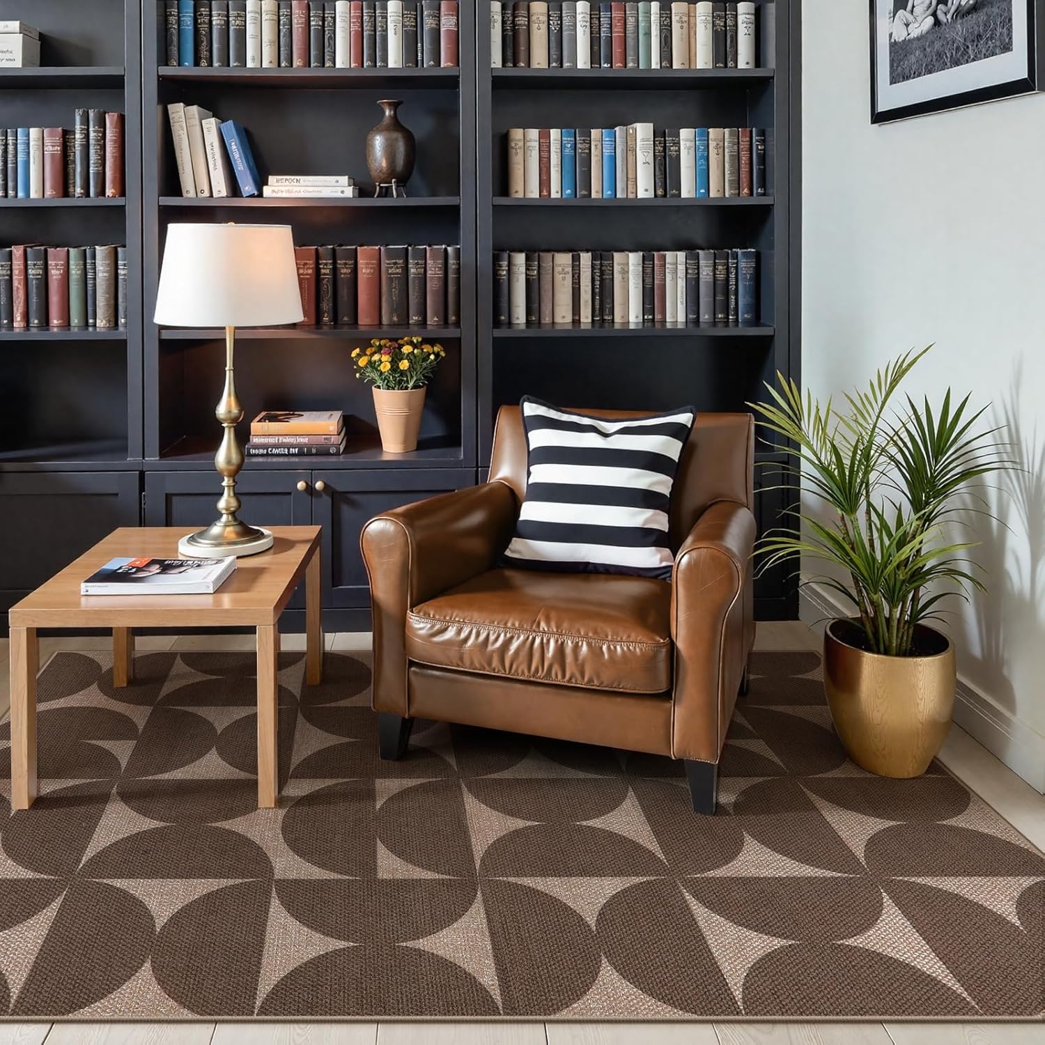 Lahome Modern Geometric Jute Washable Rugs 3x5