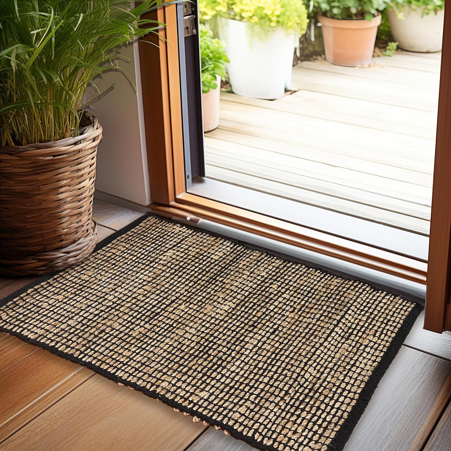 Chardin Home 2x3 Jute Cotton Woven Rug