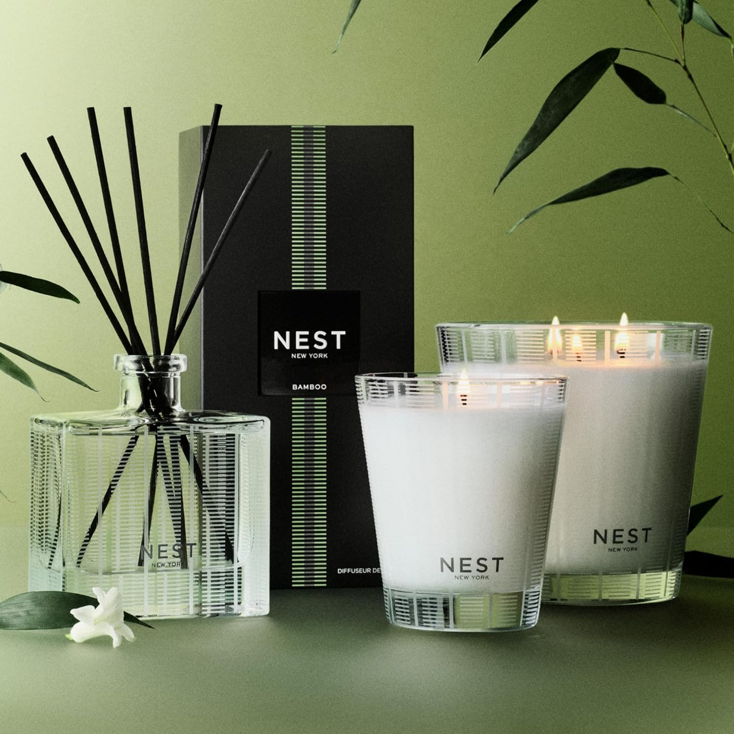 Bamboo Reed Diffuser Set with Refill and Liquid Soap