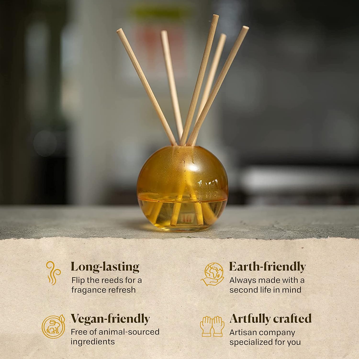 Paddywax Retro Glass Dusk Reed Diffuser Set