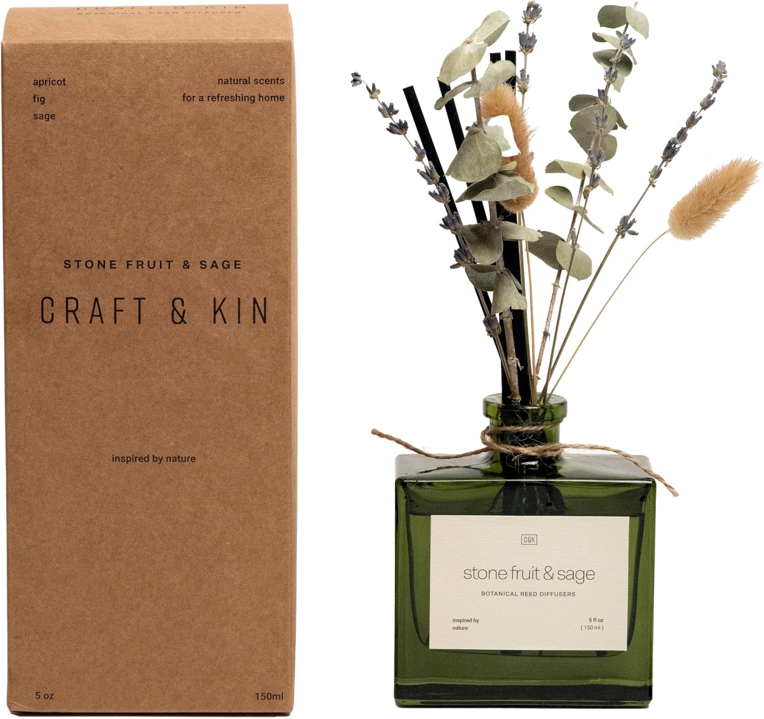 Craft Kin Reed Diffuser Set with Dried Flowers