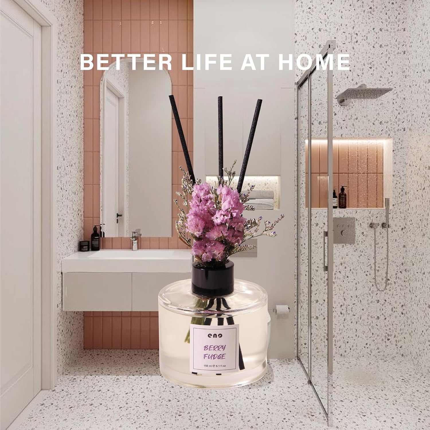 Flower Reed Diffuser Set with Essential Oils and Dried Flowers