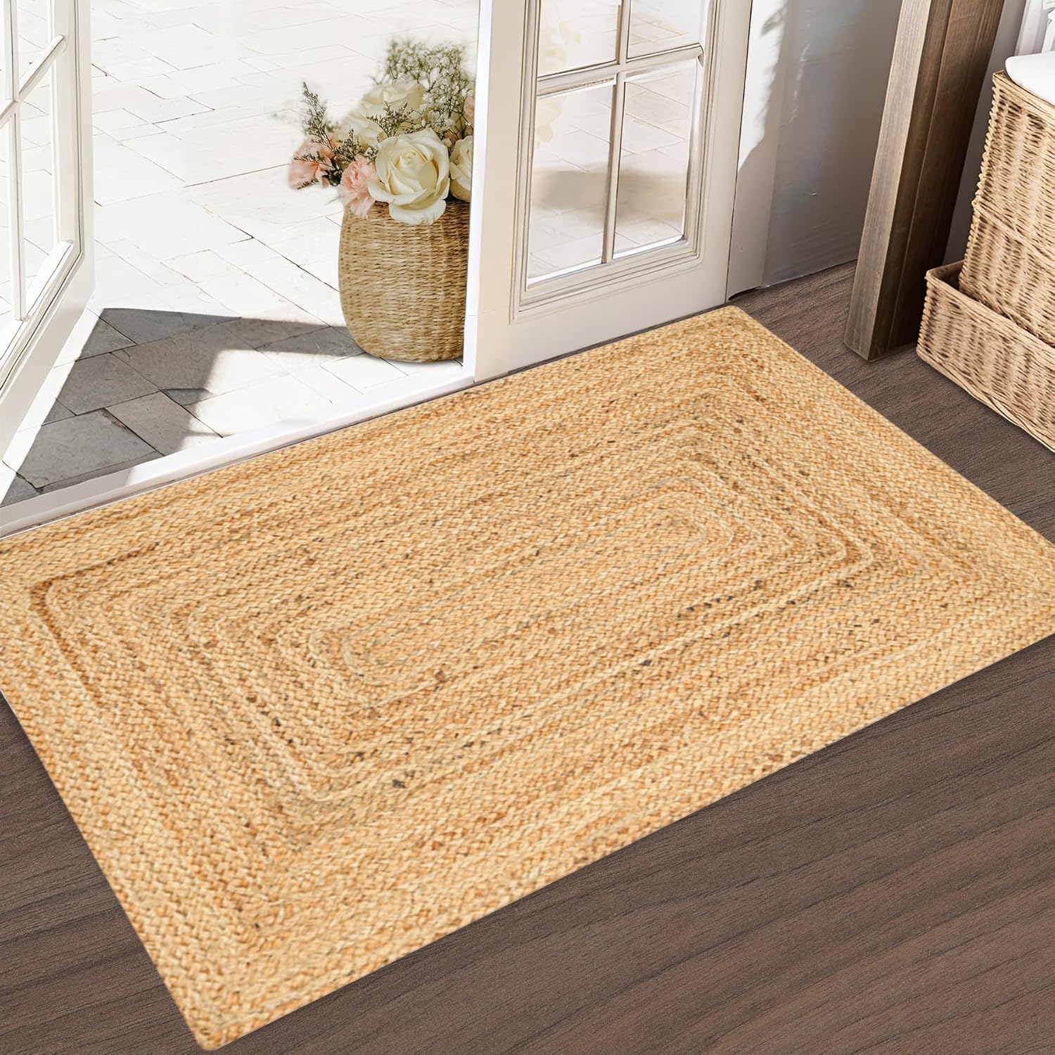 Savi Home Hand Woven Jute Braided Rug 2x3