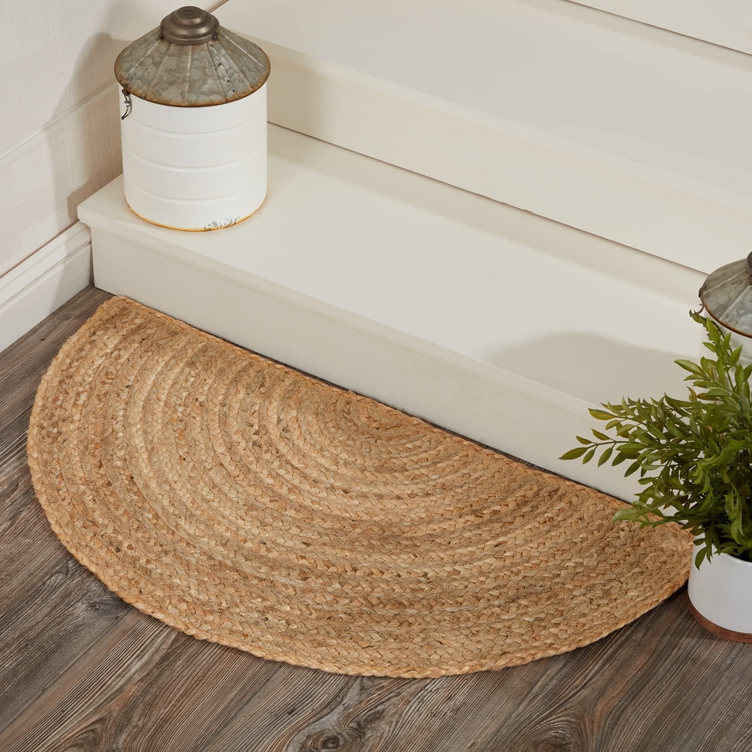 VHC Brands Half Circle Jute Blend Rug