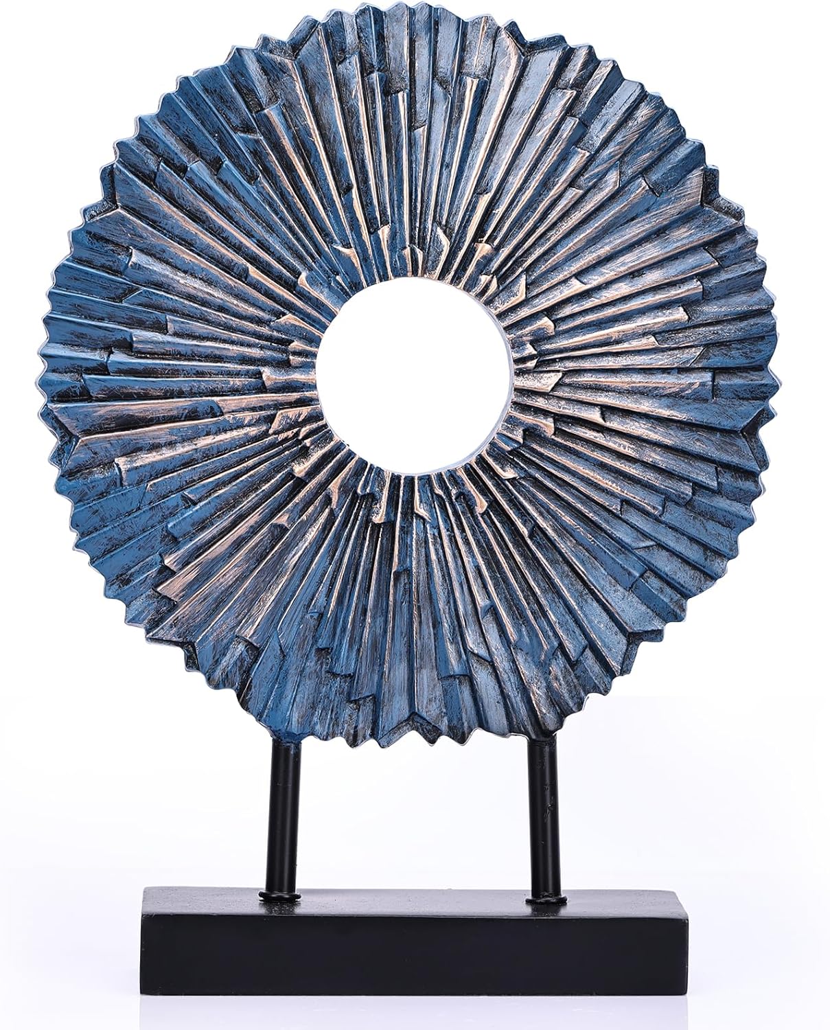Modern Round Sculpture 12 Inch Abstract Decor