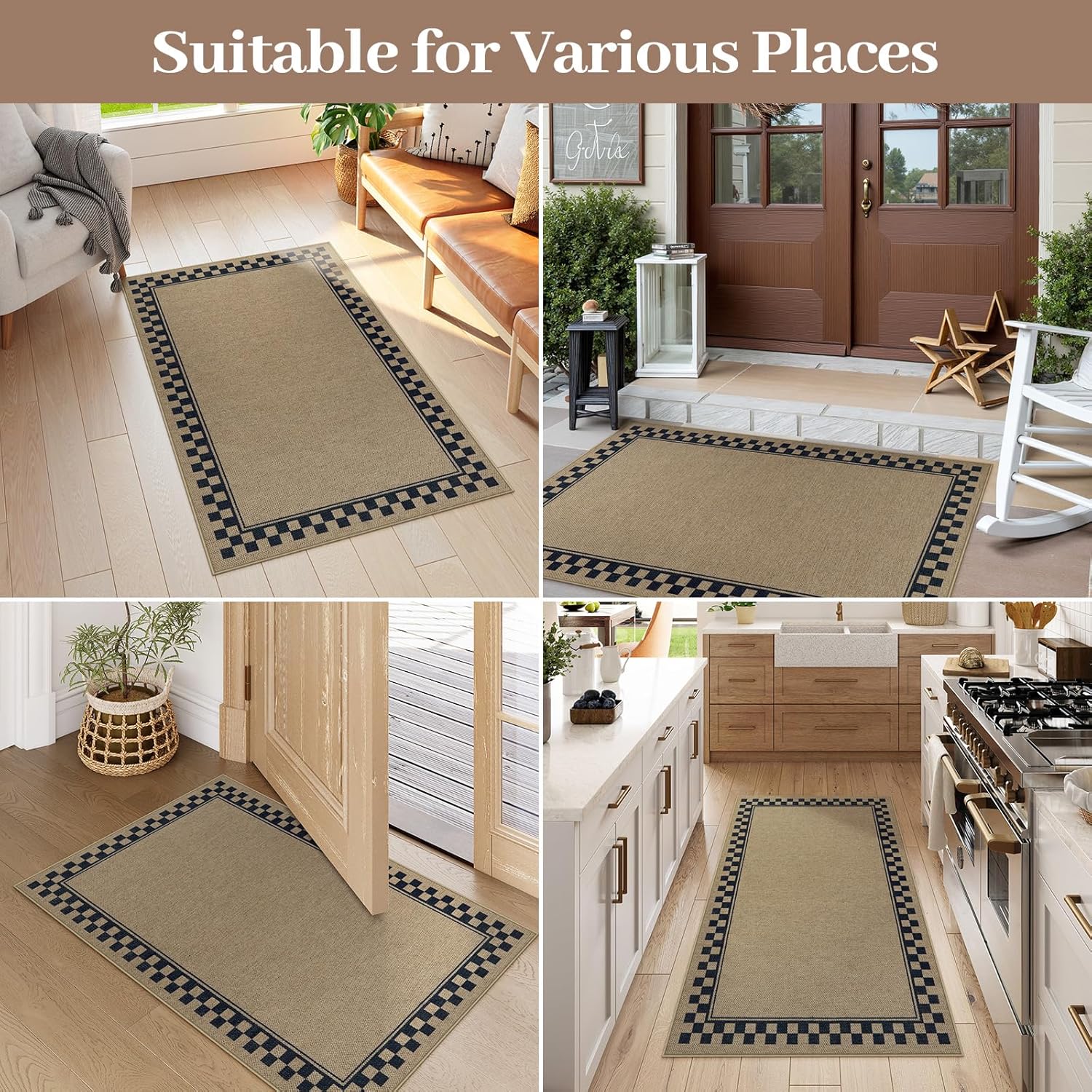 Tiveney 3x5 Machine Washable Front Door Mat