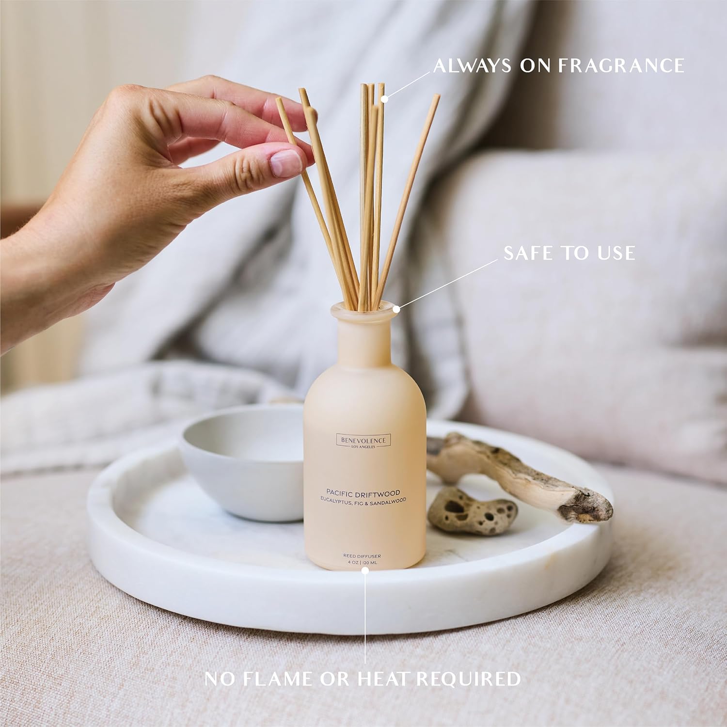 Benevolence LA Pacific Driftwood Diffuser and Candle Set