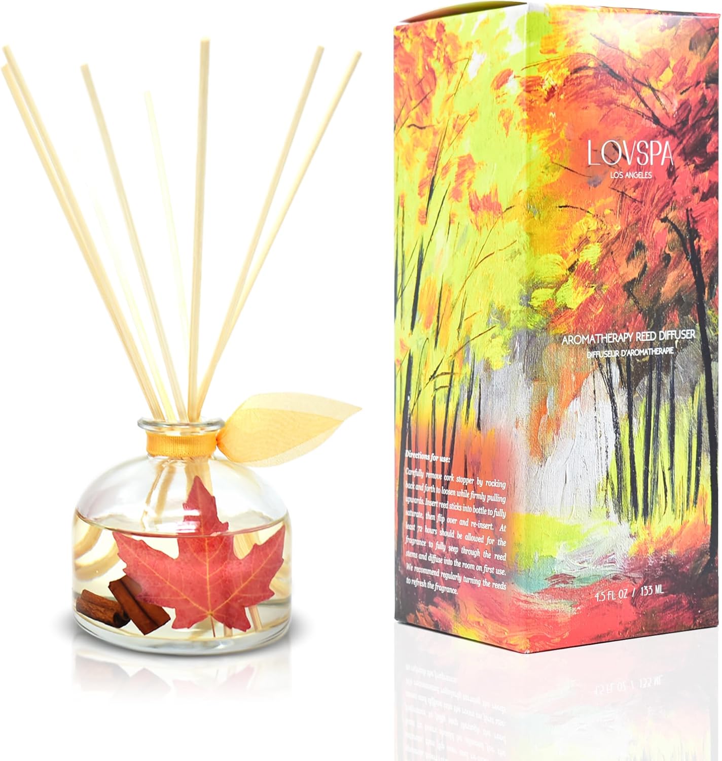 LOVSPA Fall Scented Reed Diffuser Set - Cinnamon Vanilla Sugar