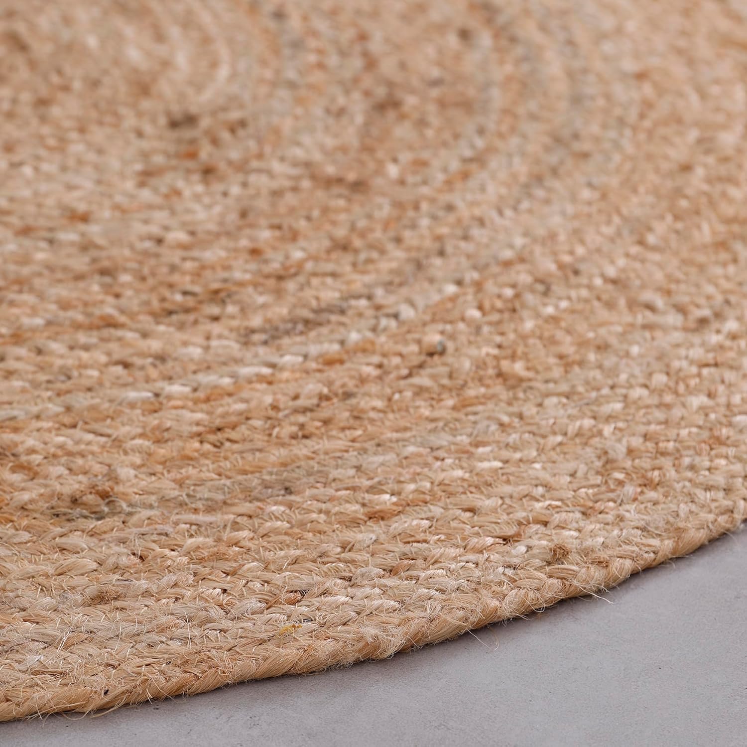 Handwoven Jute Half Moon Entryway Rug 18x36 inch