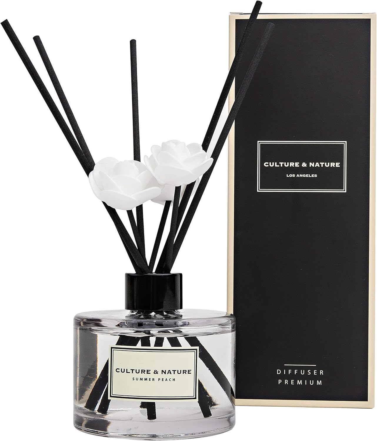 Culture Nature Summer Peach Reed Diffuser Set 67oz