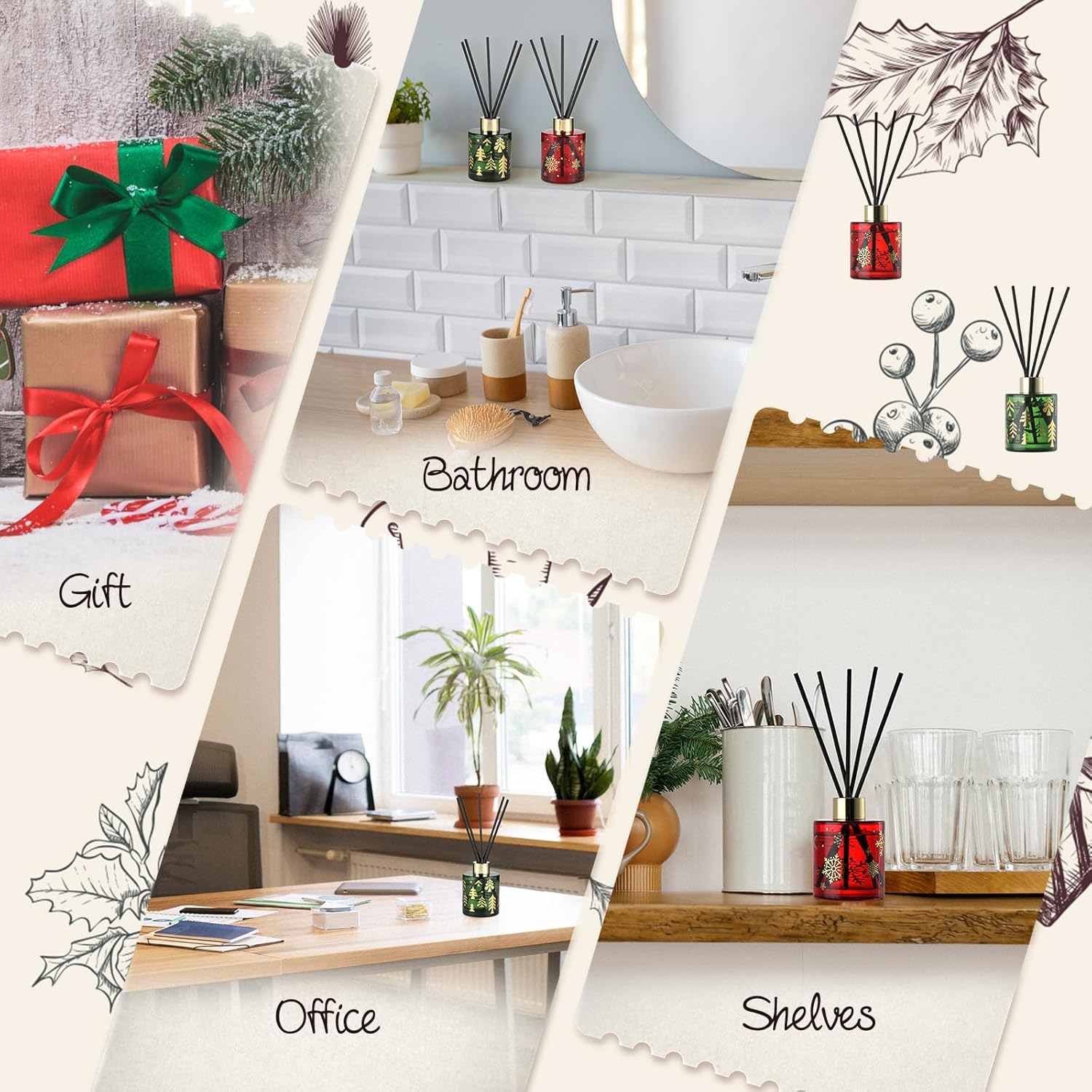 Brakula Reed Diffuser Set with 2 Scents