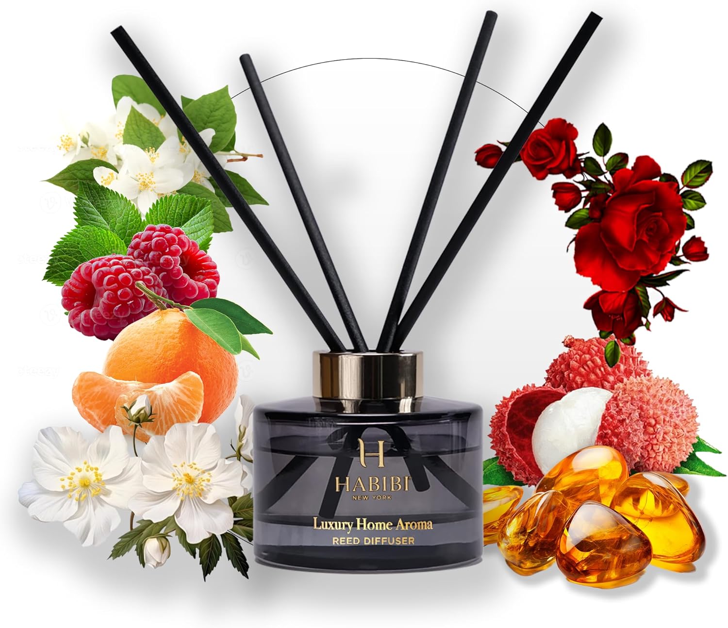 H Habibi Splended Sunset Reed Diffuser Set