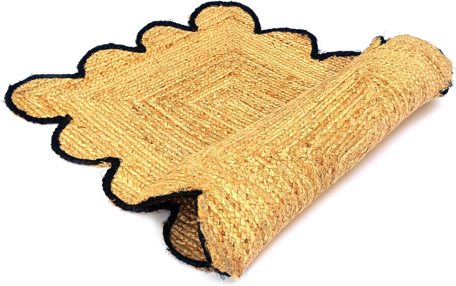 WOODLERY Farmhouse Jute Area Rug Doormat