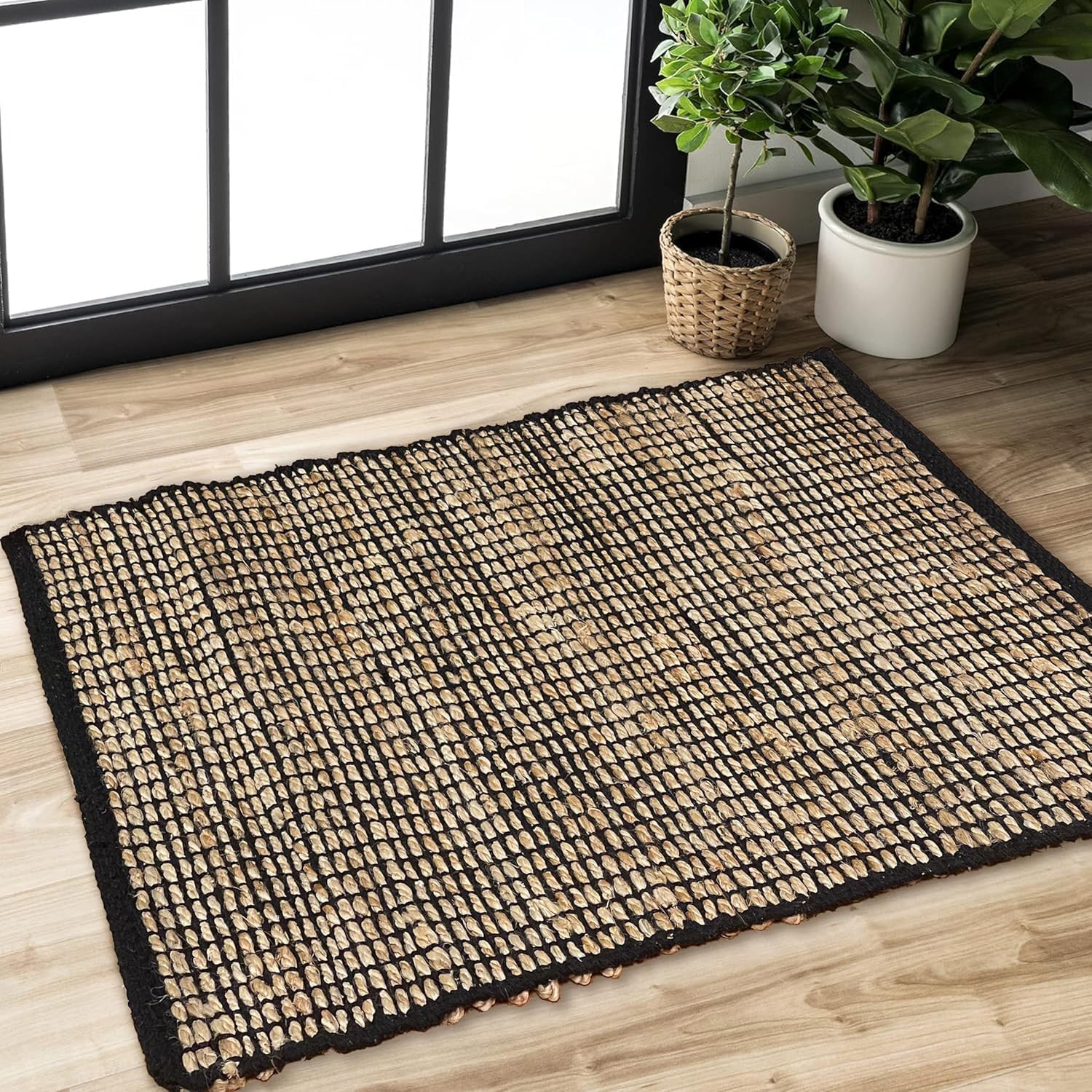 Chardin Home 2x3 Jute Cotton Woven Rug
